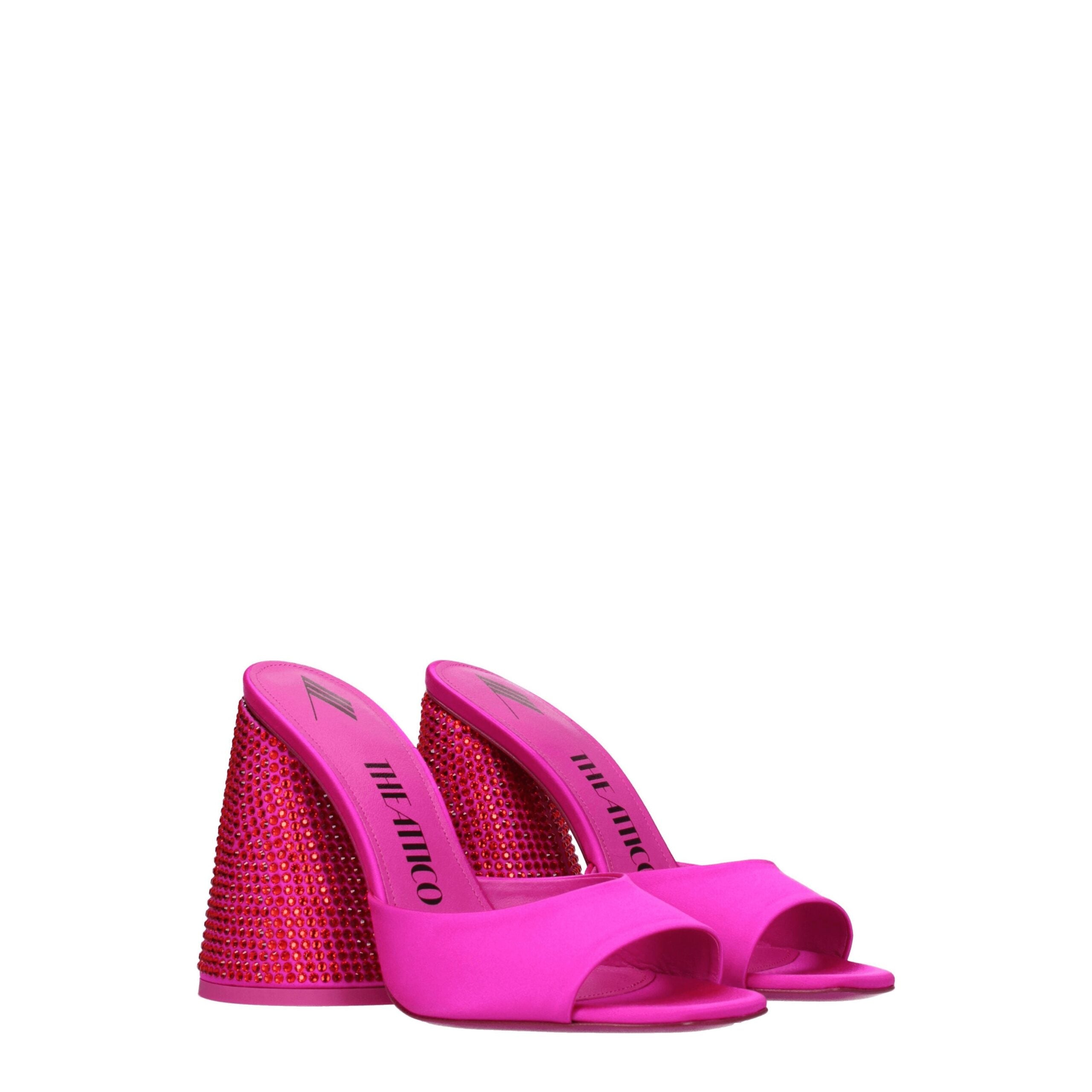 The Attico Pink Satin Sandal