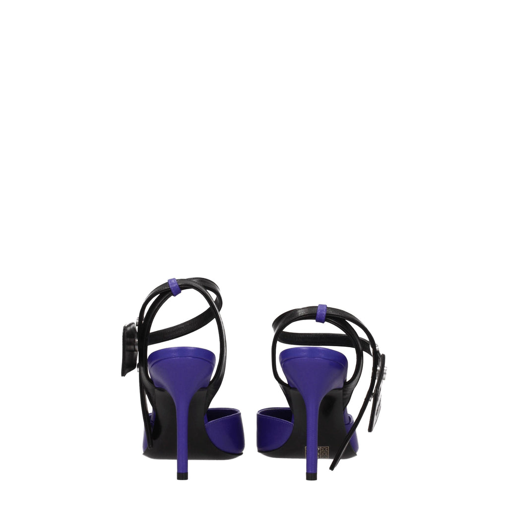 Off-White Purple Leather Sandal