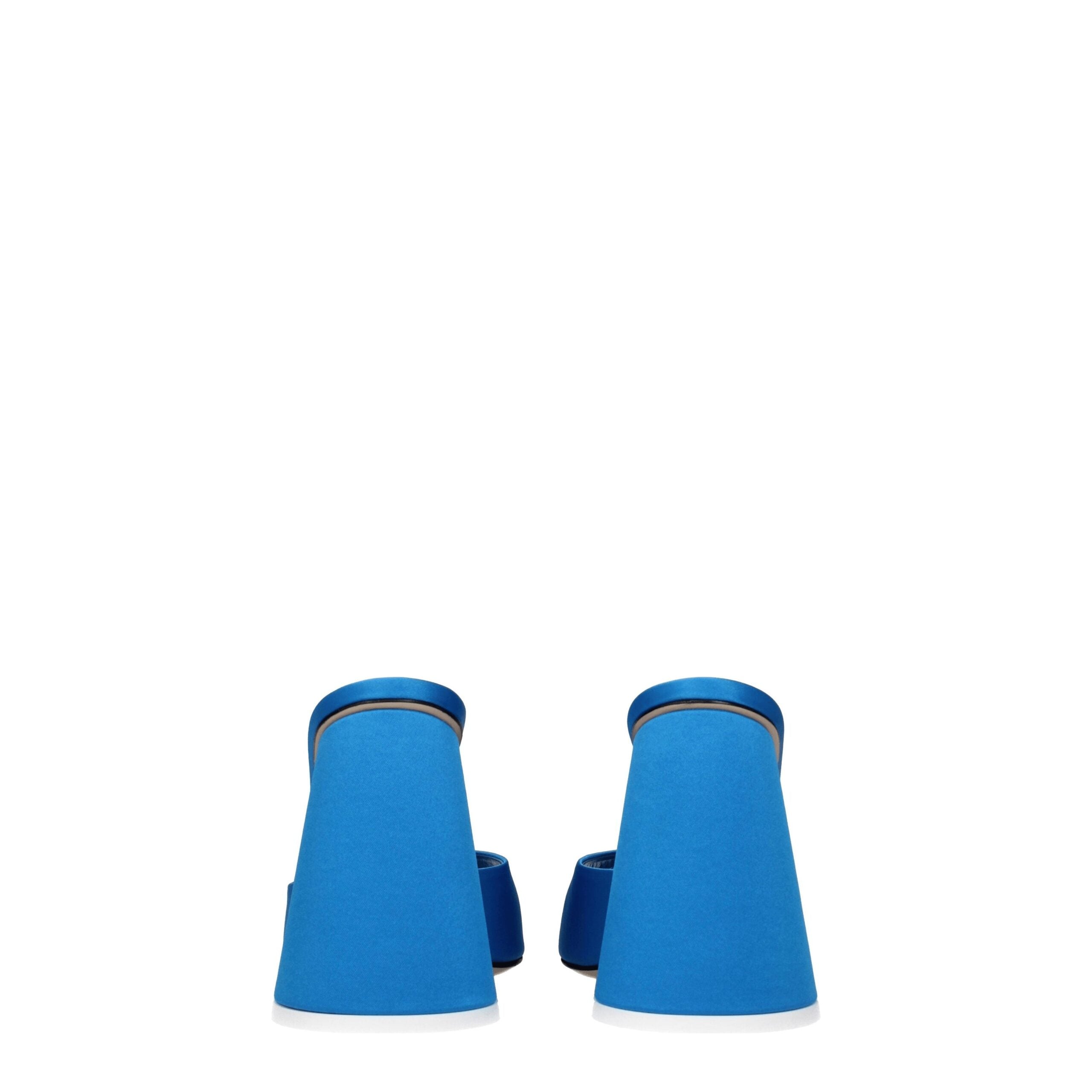 The Attico Light Blue Satin Sandal