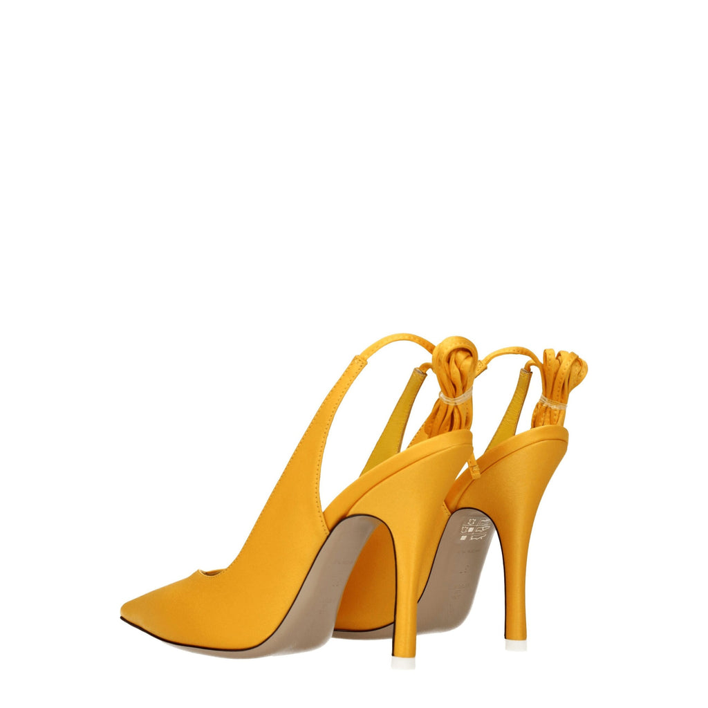 The Attico Orange Satin Sandal