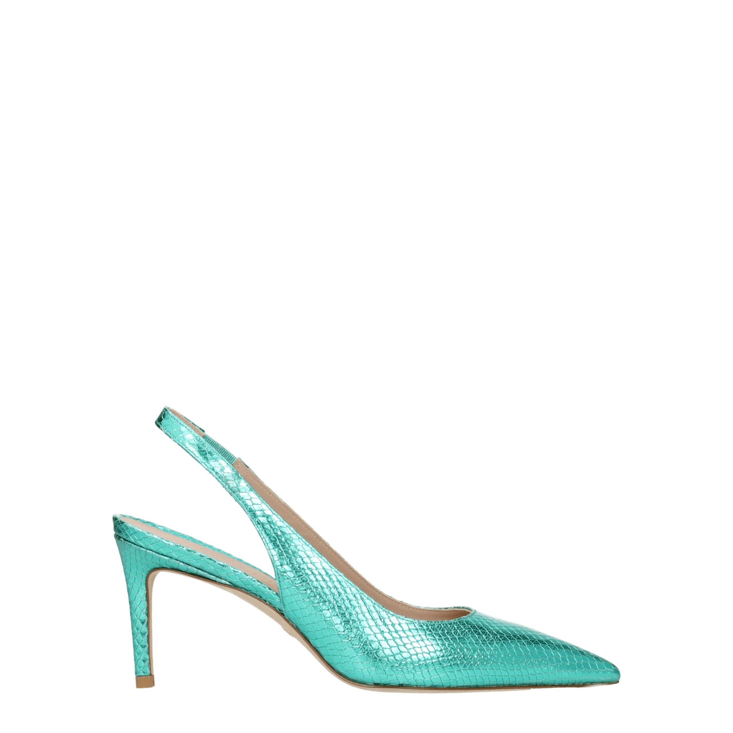 Stuart Weitzman Green Leather Sandal