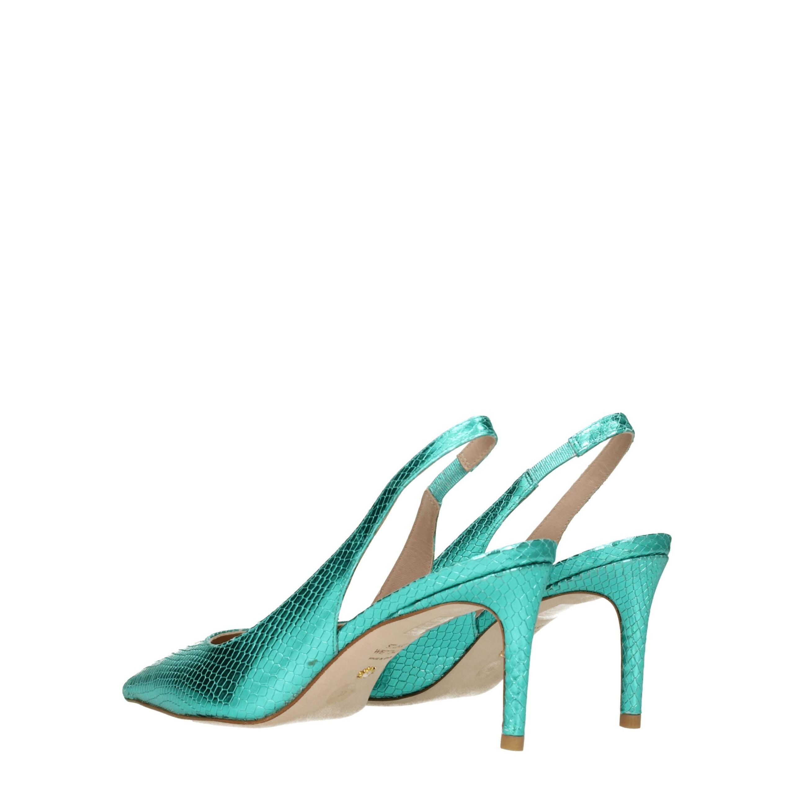 Stuart Weitzman Green Leather Sandal