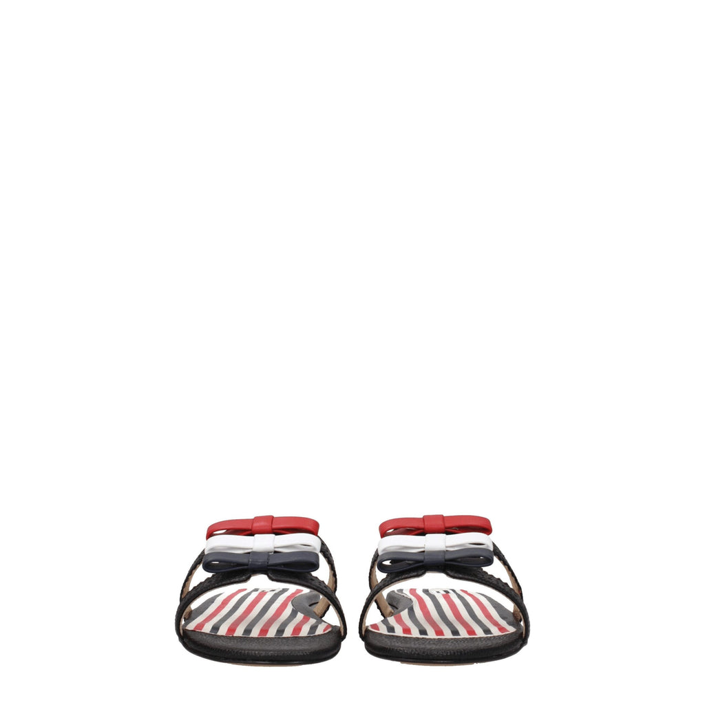 Thom Browne Black Leather Slipper