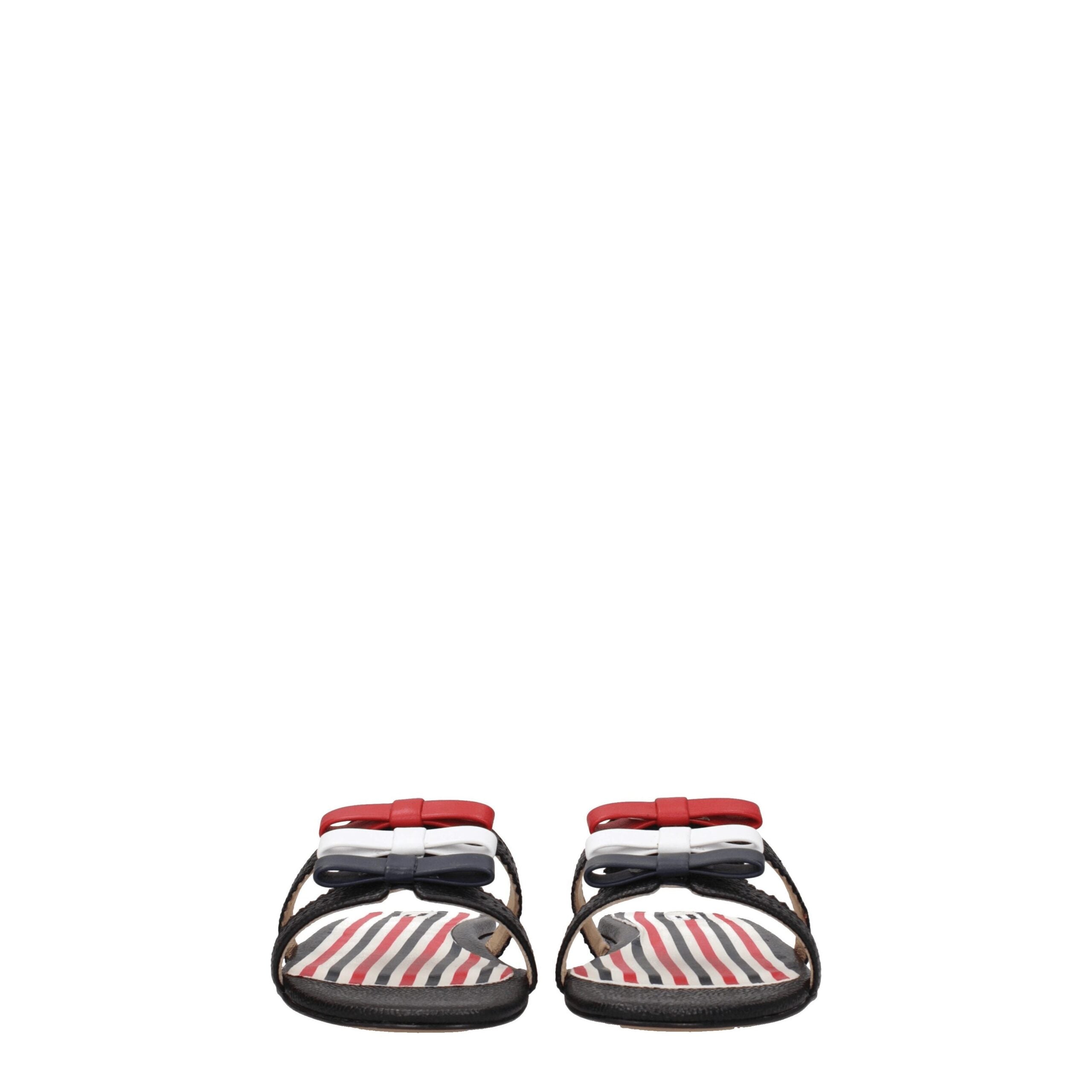 Thom Browne Black Leather Slipper