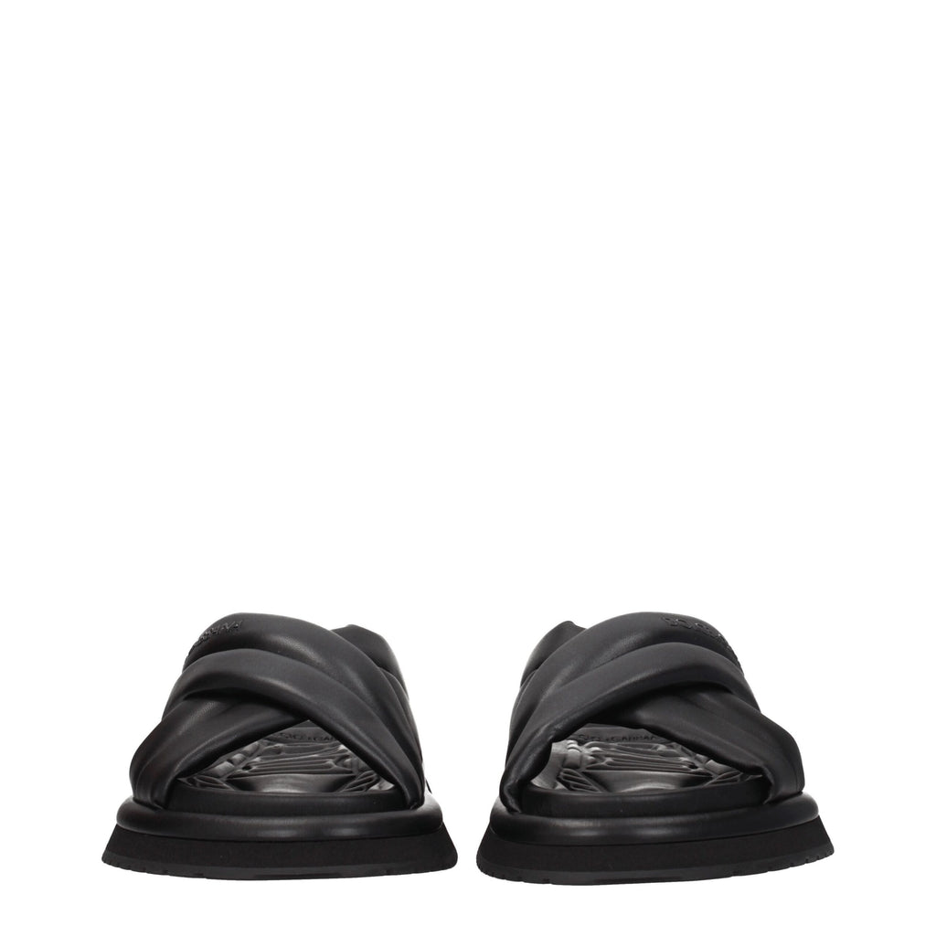 Dolce & Gabbana Black Leather Slipper