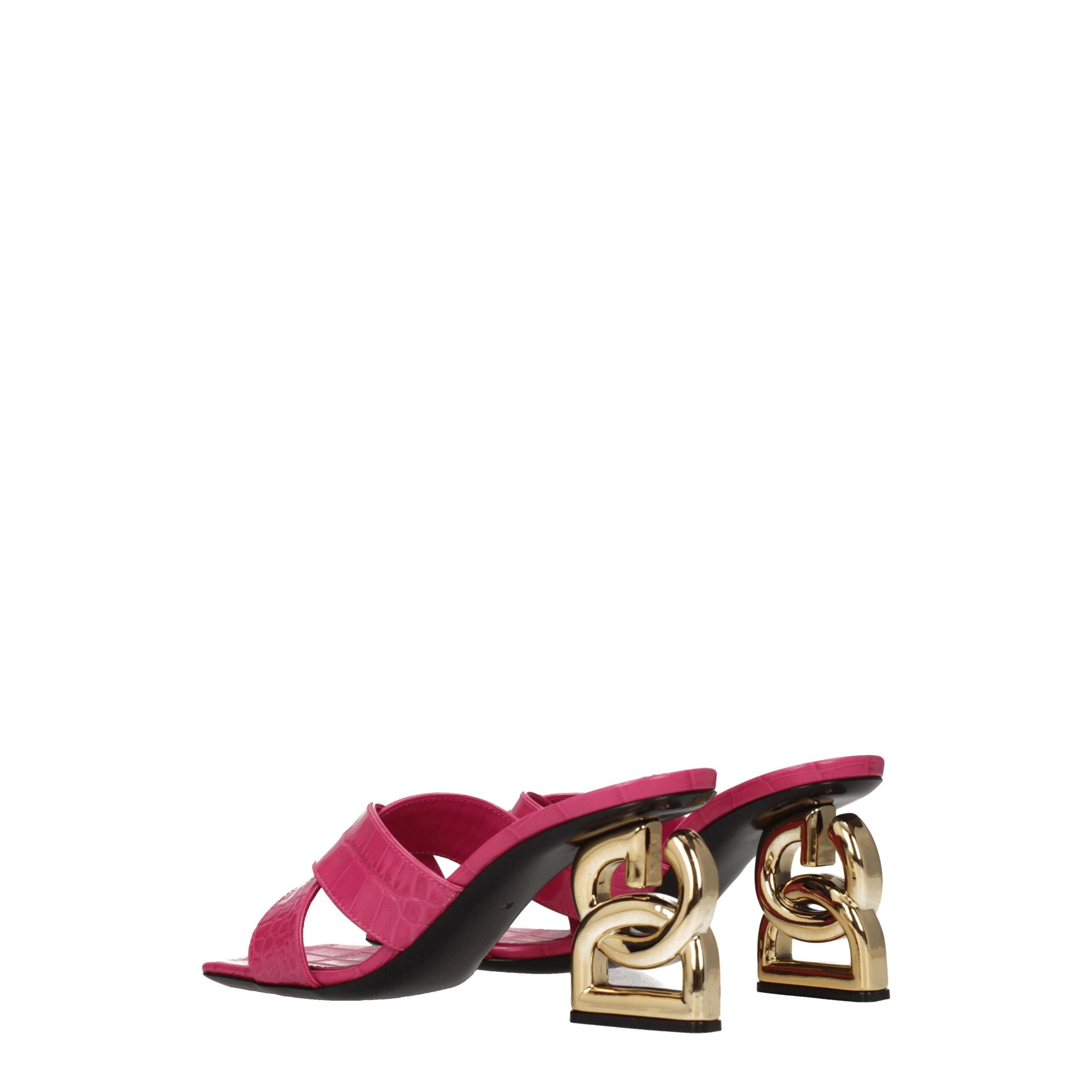 Dolce & Gabbana Pink Leather Sandal