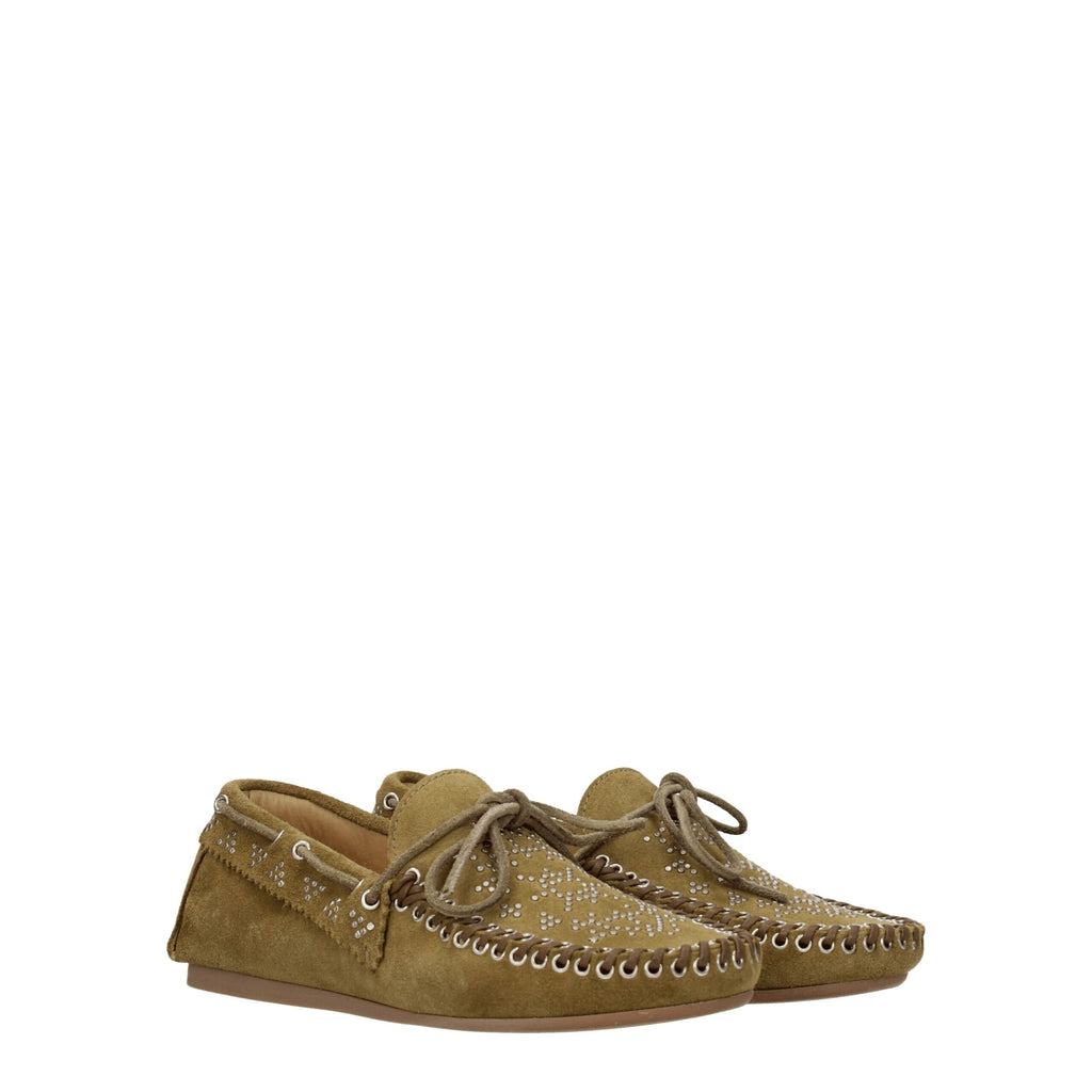 Isabel Marant Green Leather Loafer
