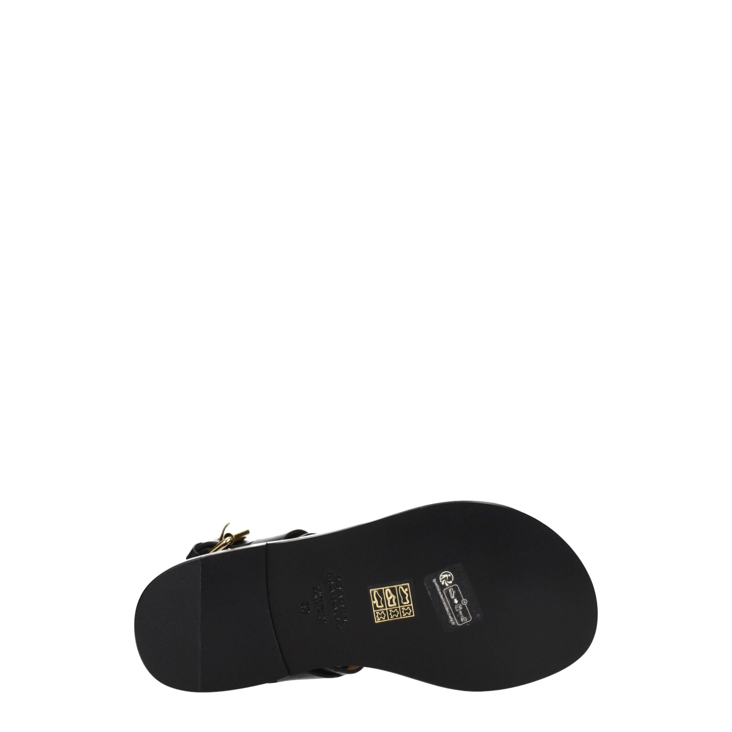 Isabel Marant Black Leather Flip-Flop Sandal