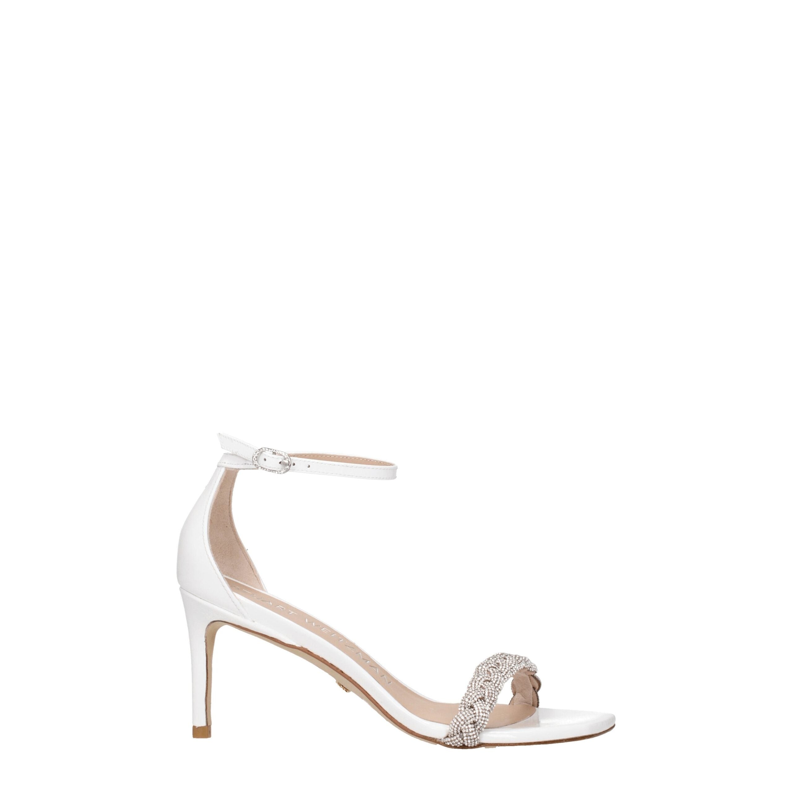 Stuart Weitzman White Leather Sandal