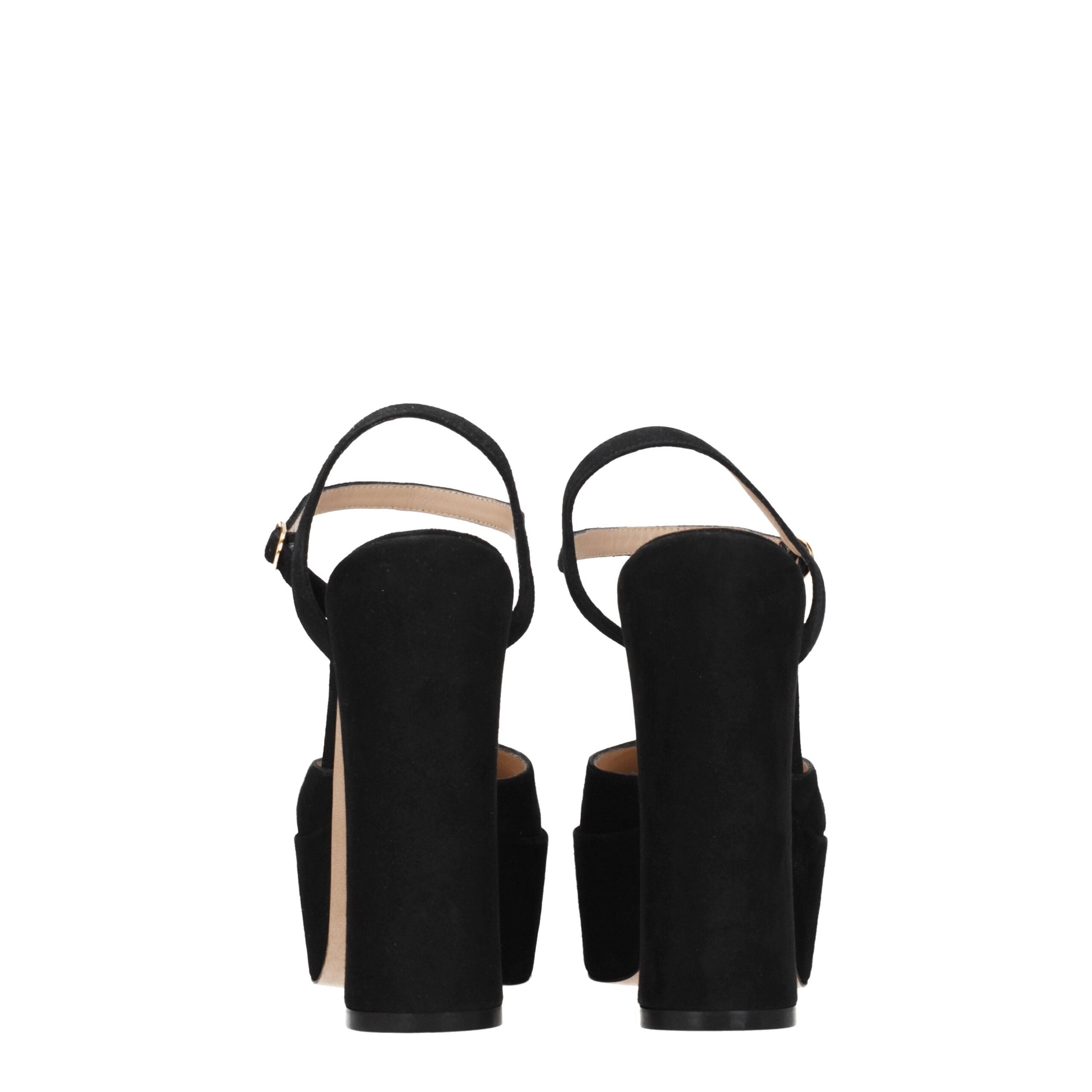 Stuart Weitzman Black Leather Sandal