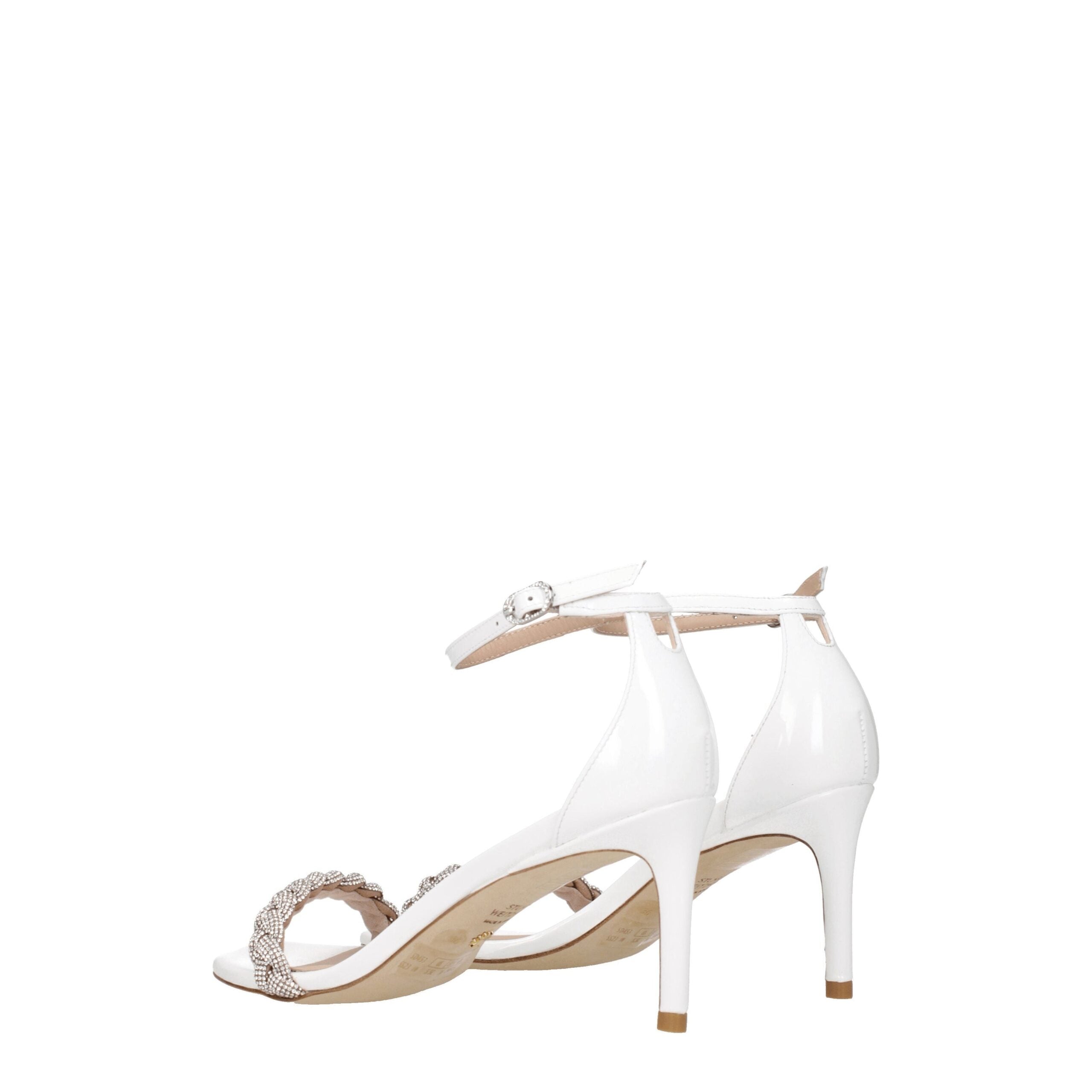 Stuart Weitzman White Leather Sandal