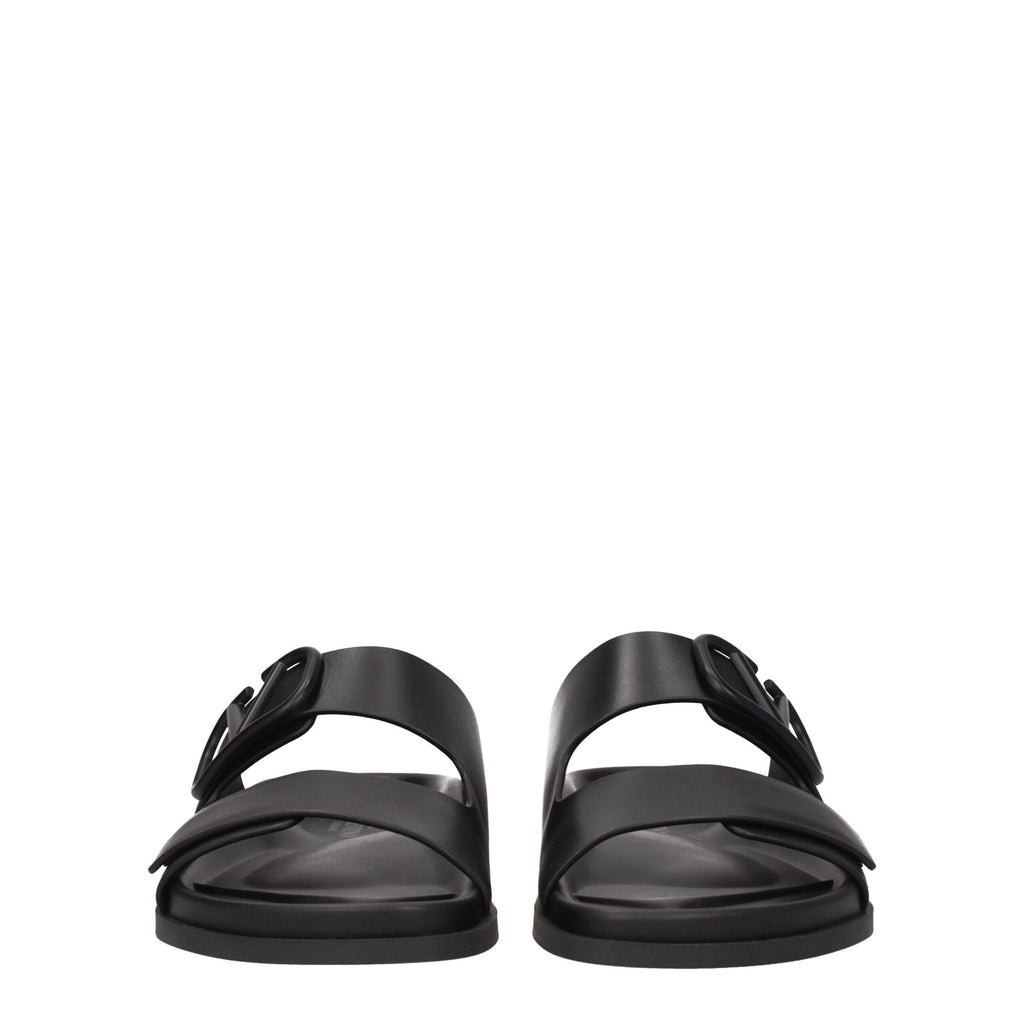 Valentino Garavani Black Leather Slipper