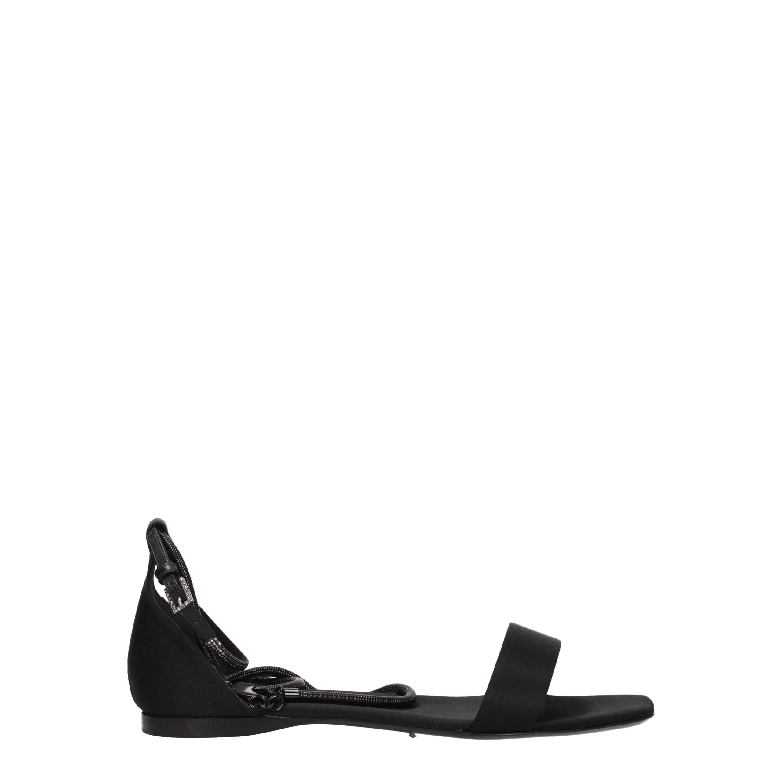 Max Mara Black Satin Sandal