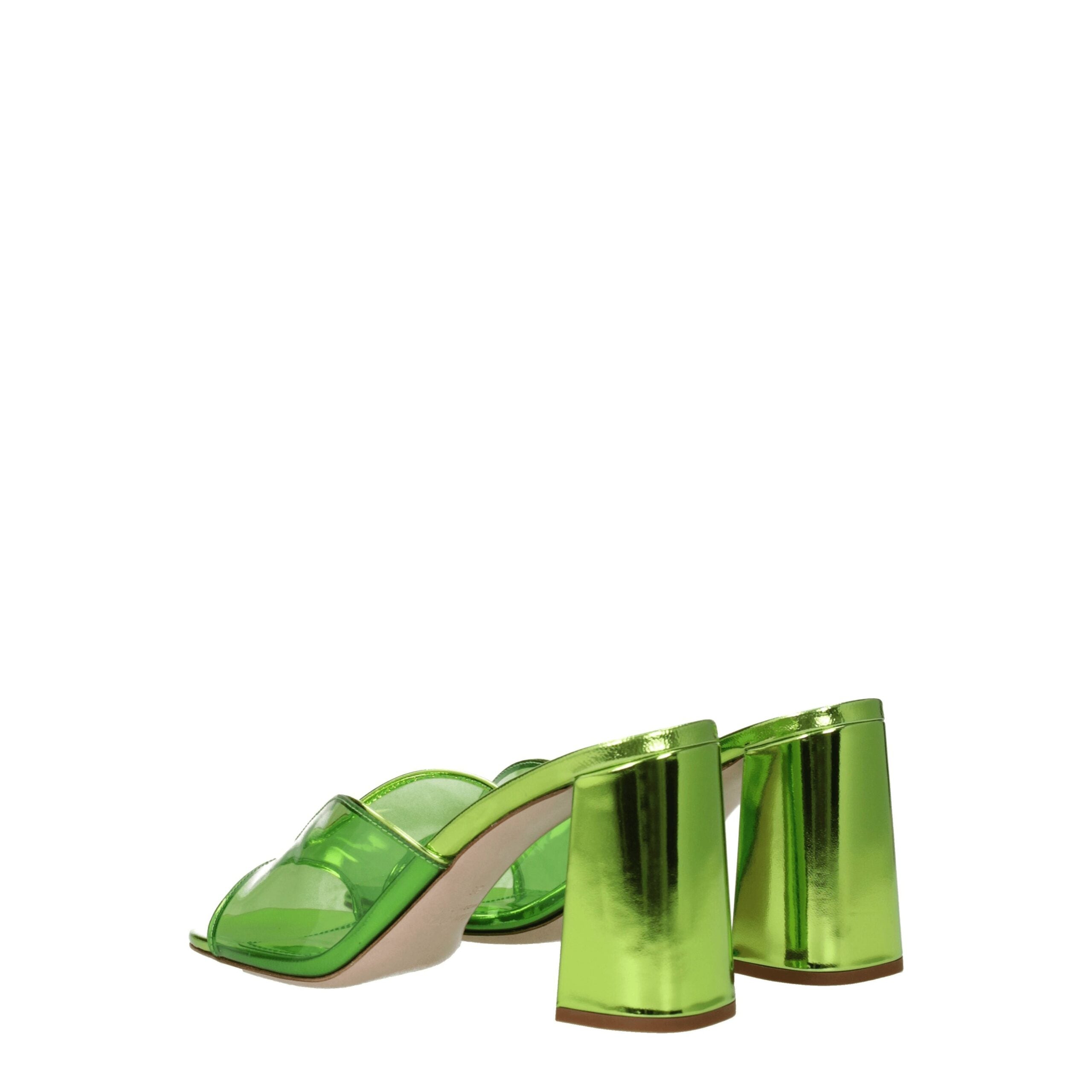 Miu Miu Green Plexiglass Sandal