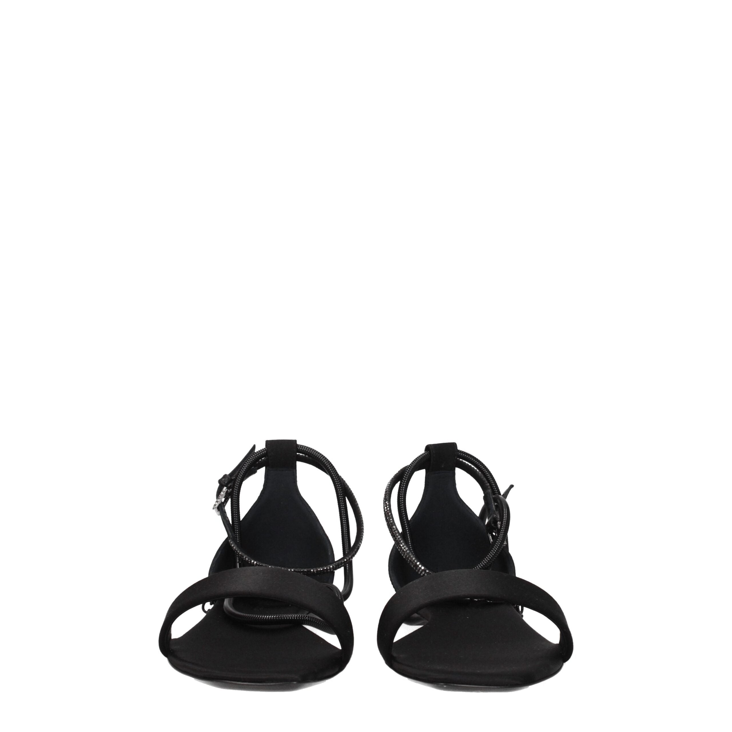 Max Mara Black Satin Sandal