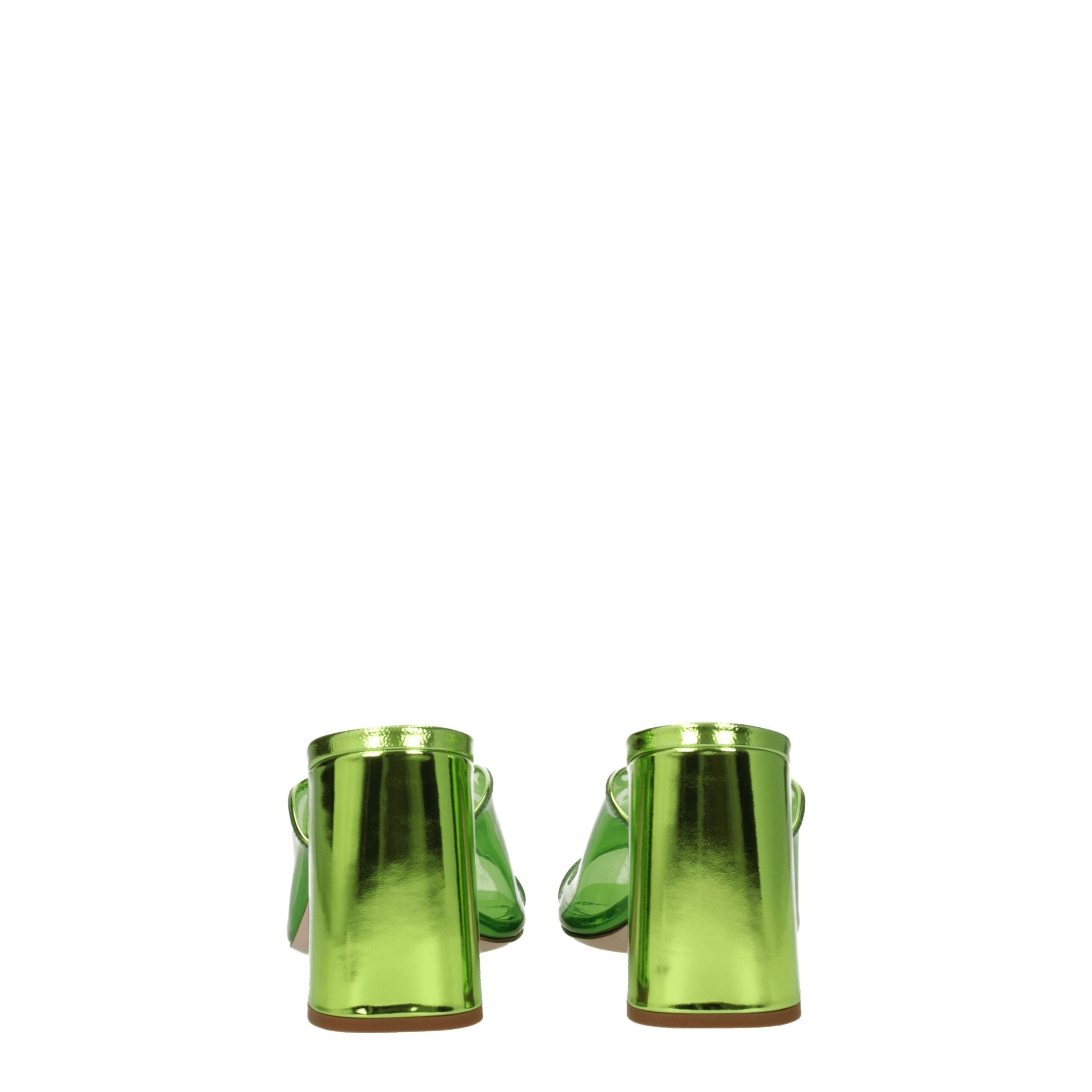 Miu Miu Green Plexiglass Sandal