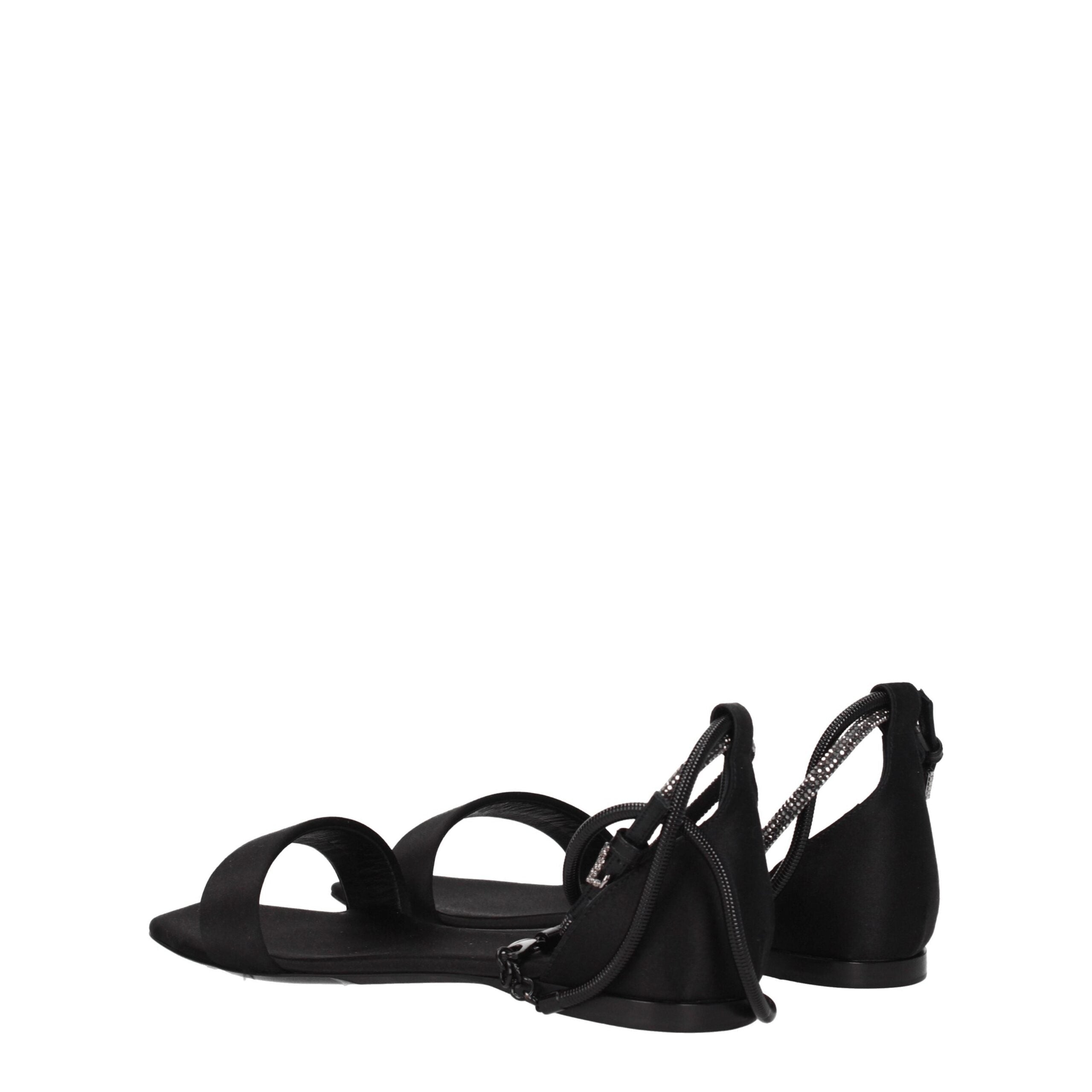 Max Mara Black Satin Sandal