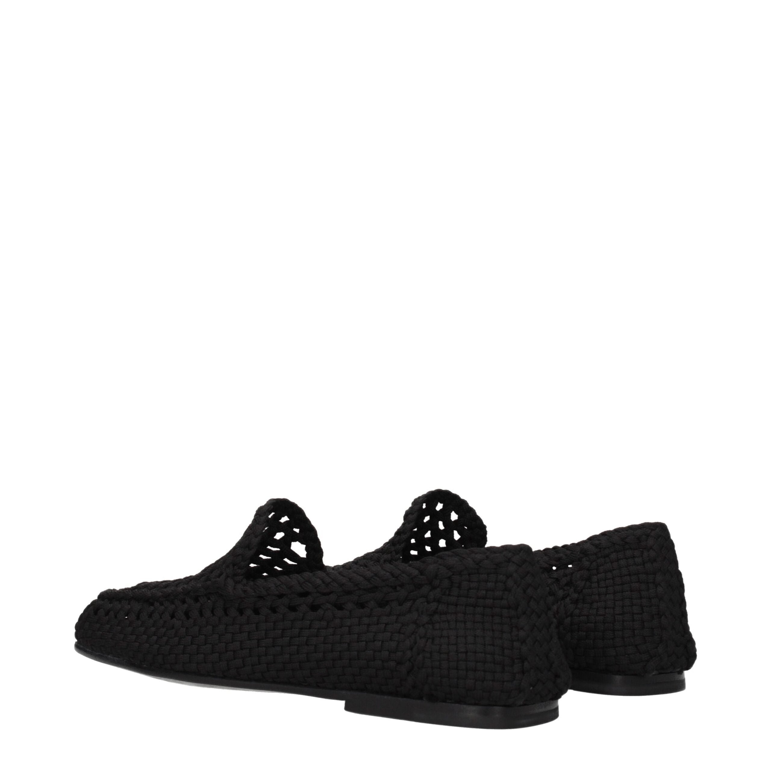 Mocasín de tela negro Dolce & Gabbana