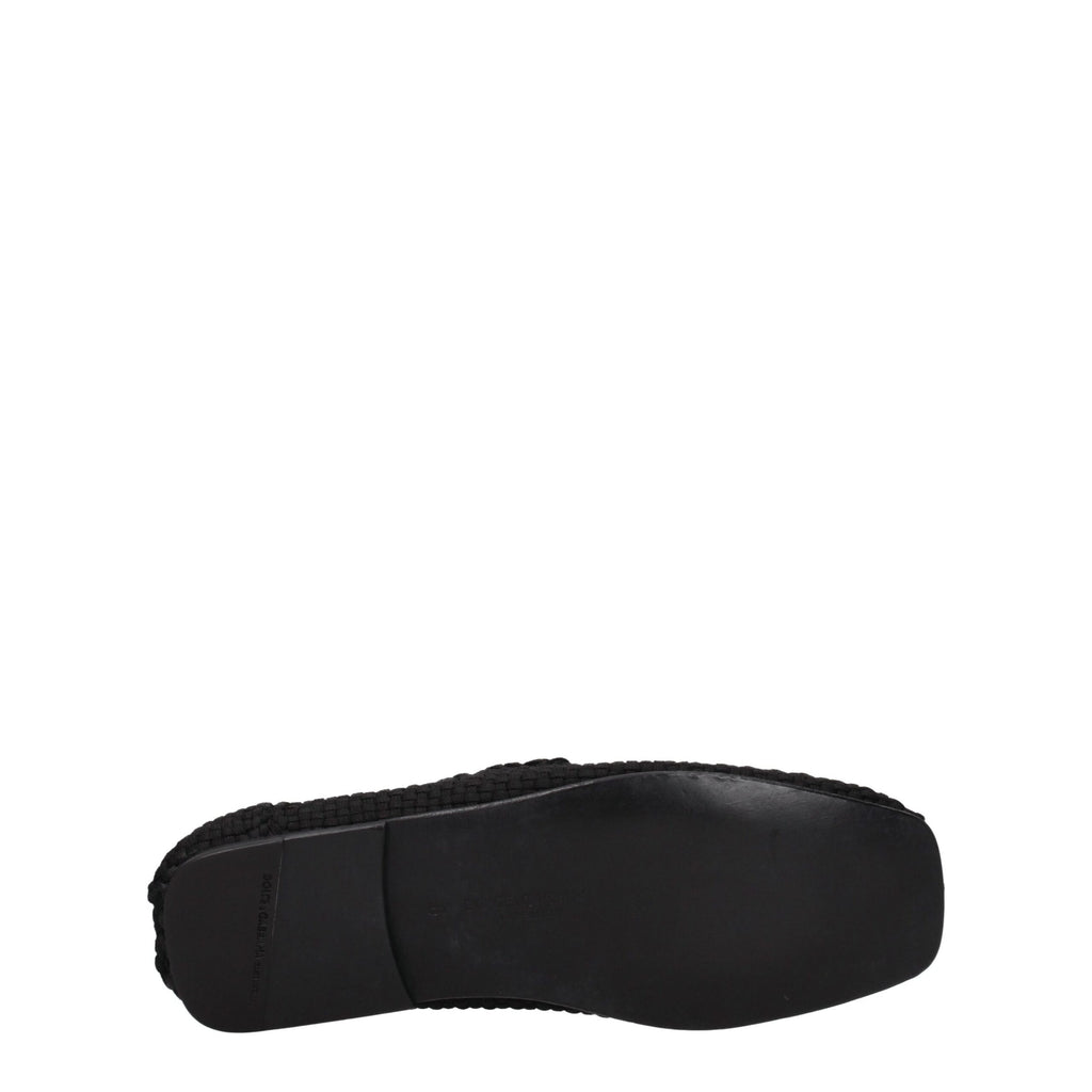 Dolce & Gabbana Black Fabric Loafer