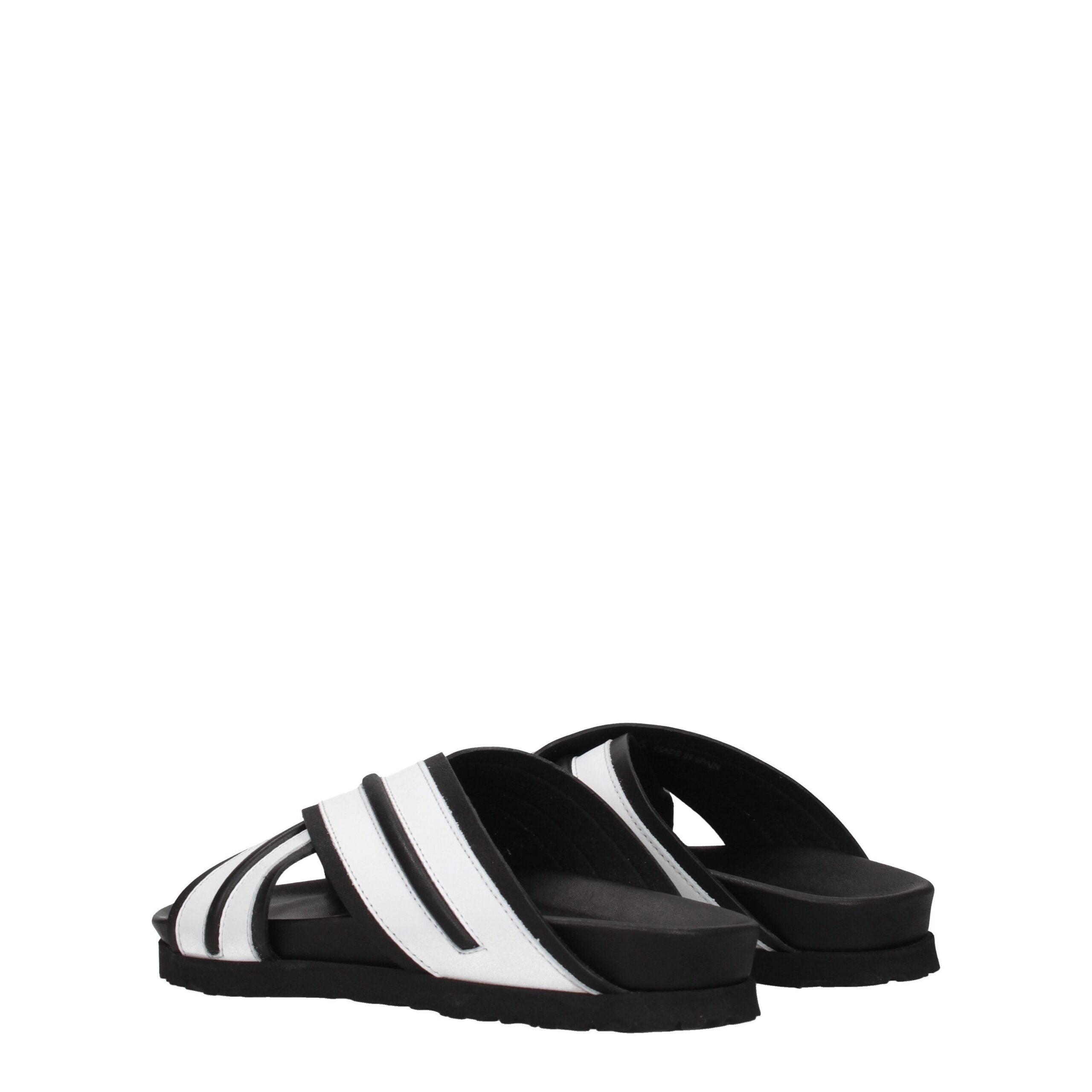 Palm Angels White Leather Slipper