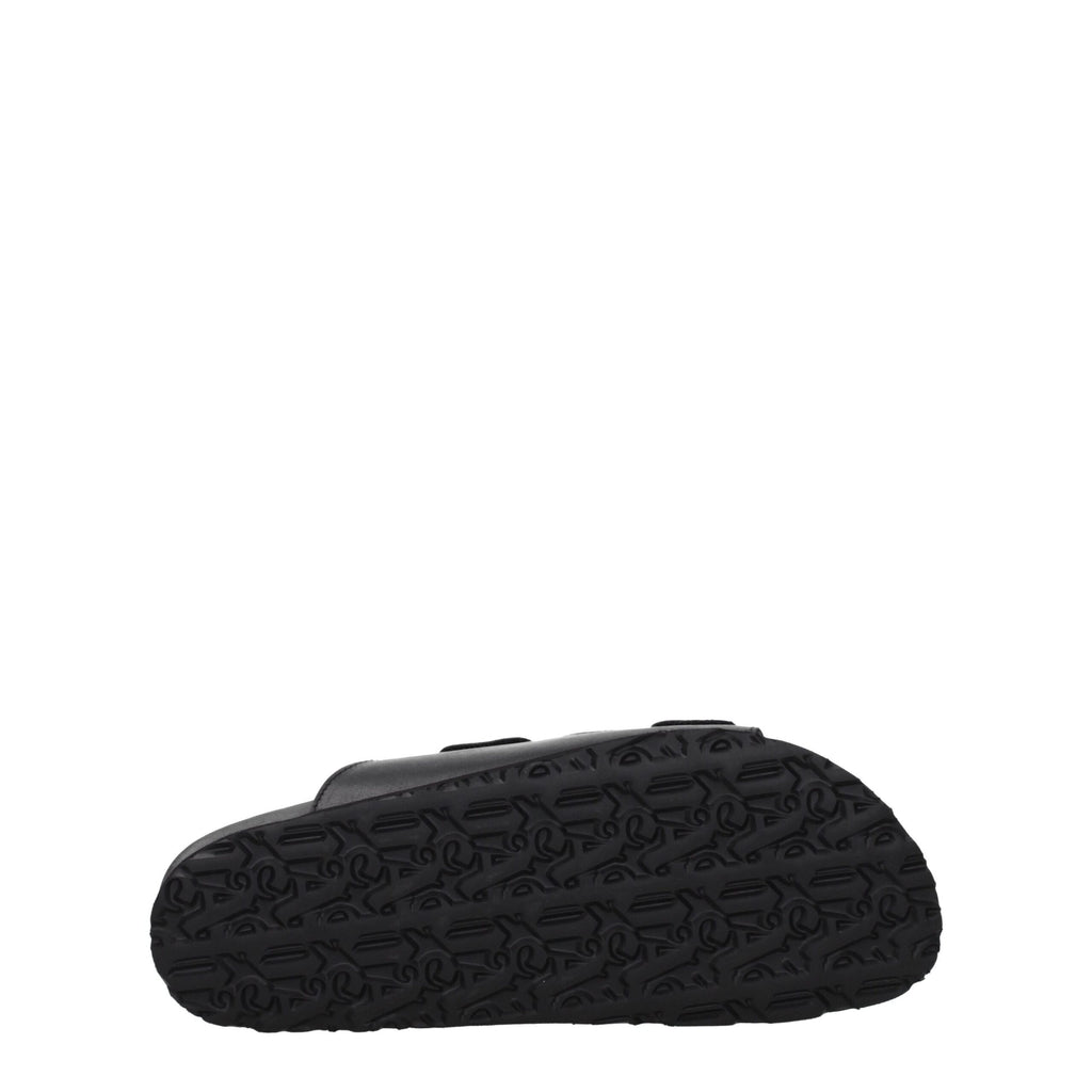 Palm Angels Black Leather Slipper