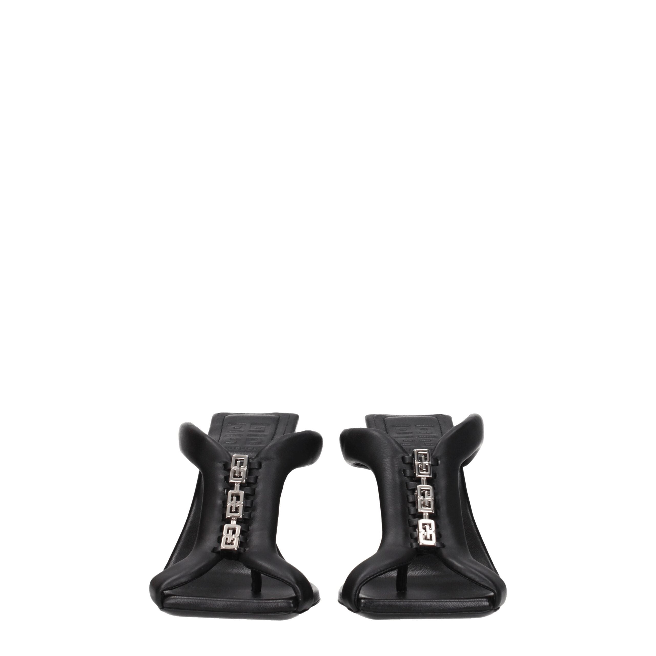 Givenchy Black Leather Sandal