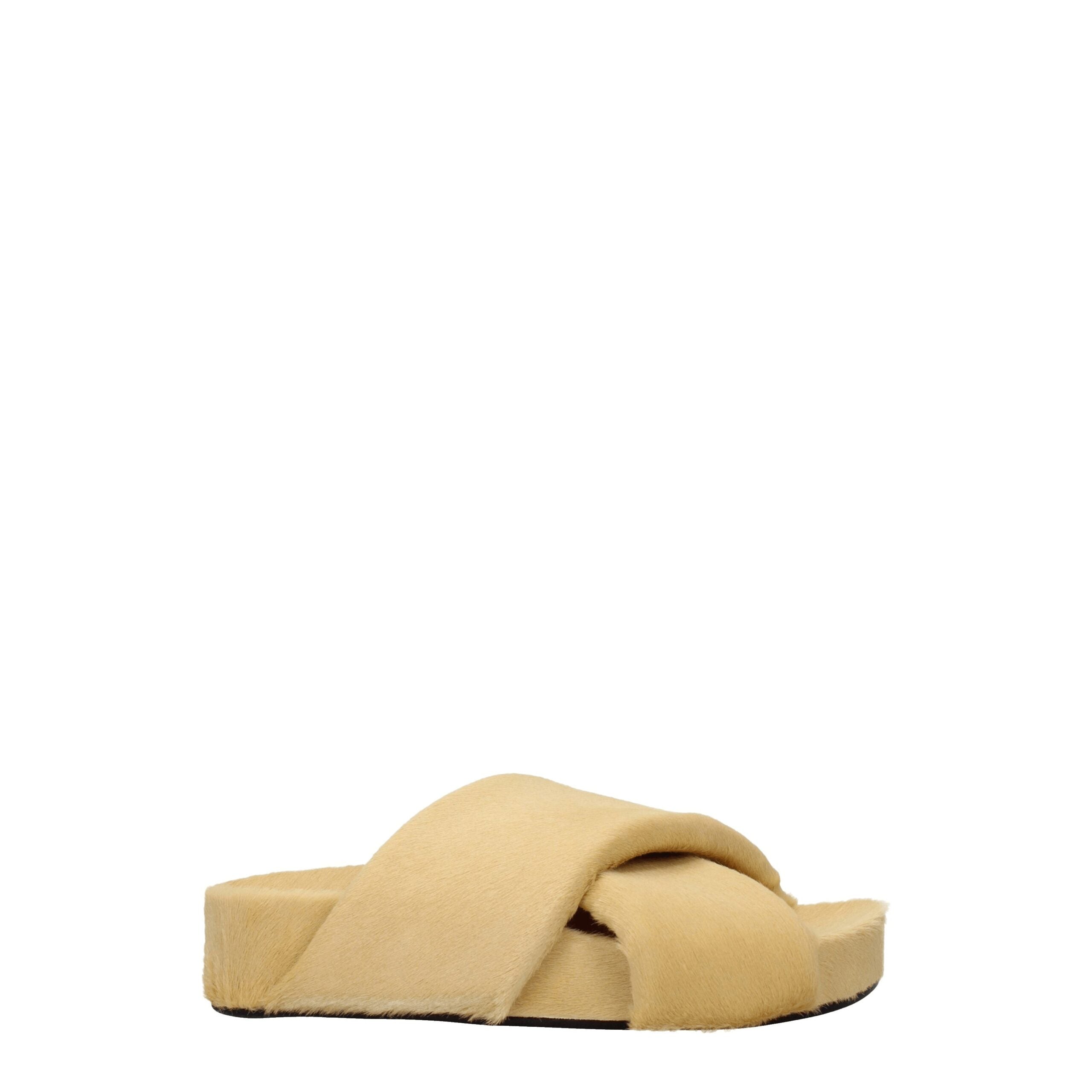 Jil Sander Beige Horsehair Slipper