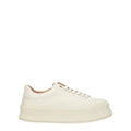 Jil Sander White Fabric Sneakers