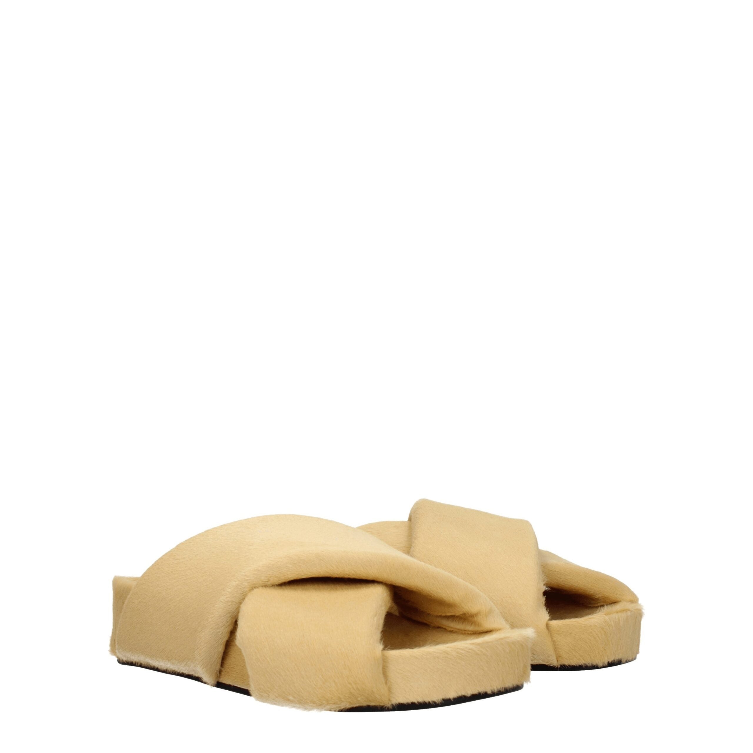 Jil Sander Beige Horsehair Slipper