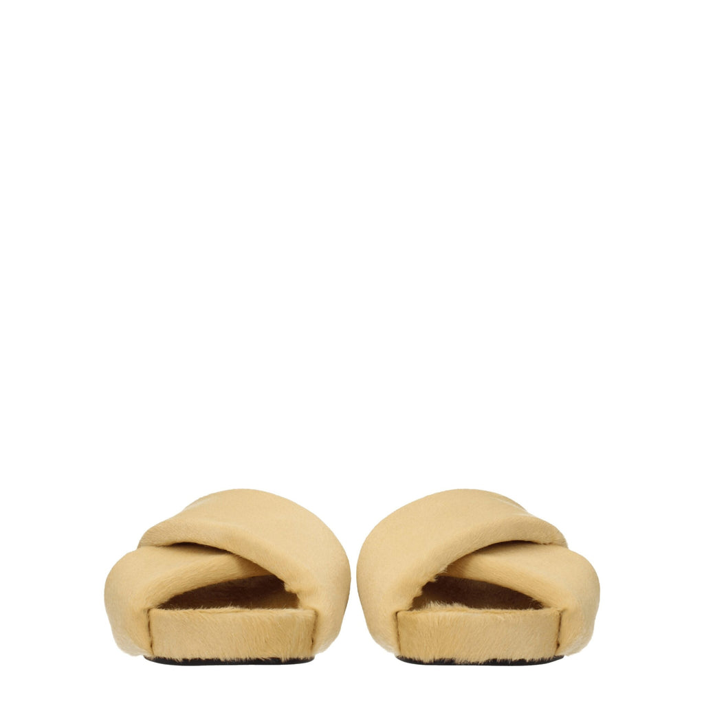 Jil Sander Beige Horsehair Slipper