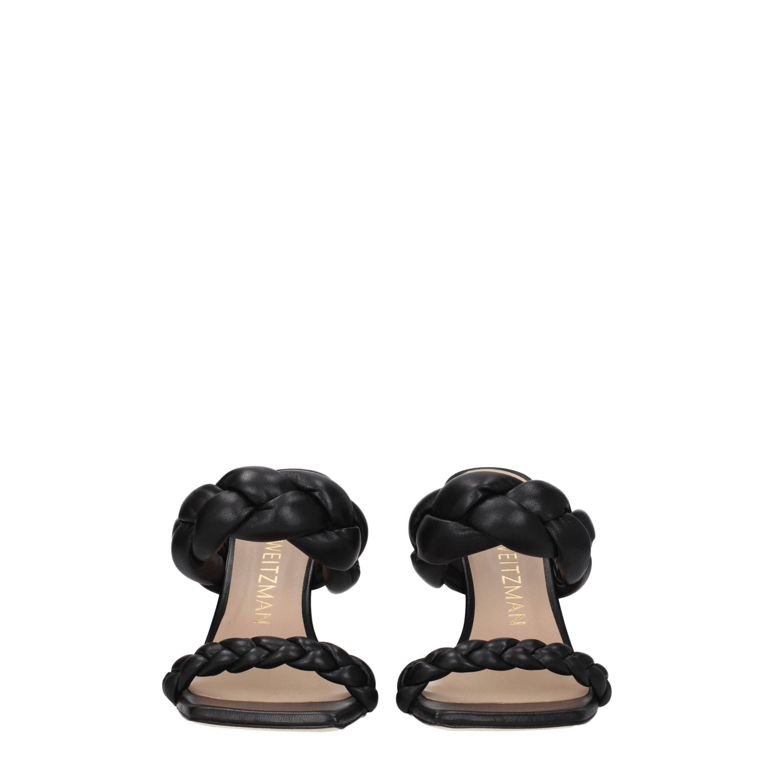Stuart Weitzman Black Leather Sandal