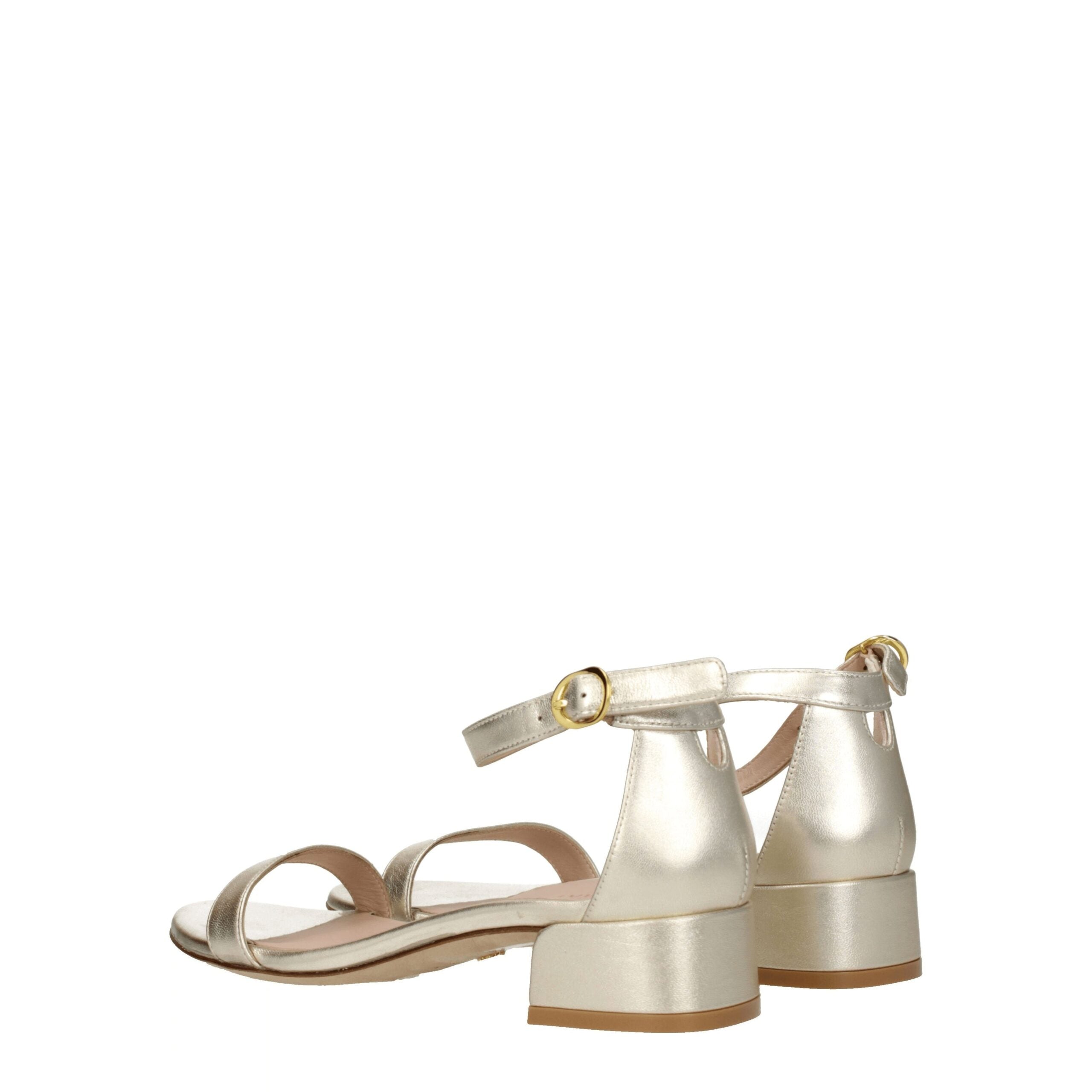 Stuart Weitzman Gold Leather Sandal