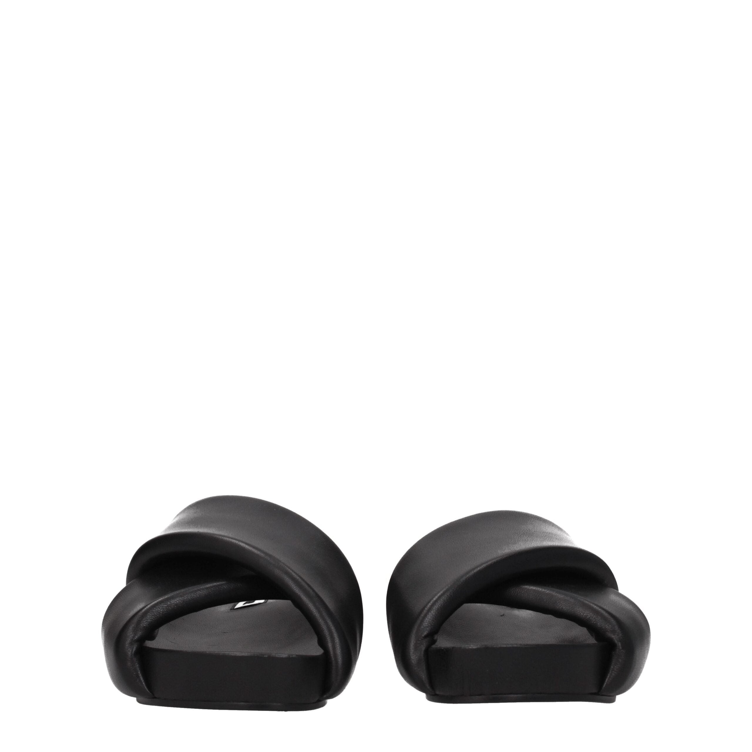 Jil Sander Black Leather Slipper