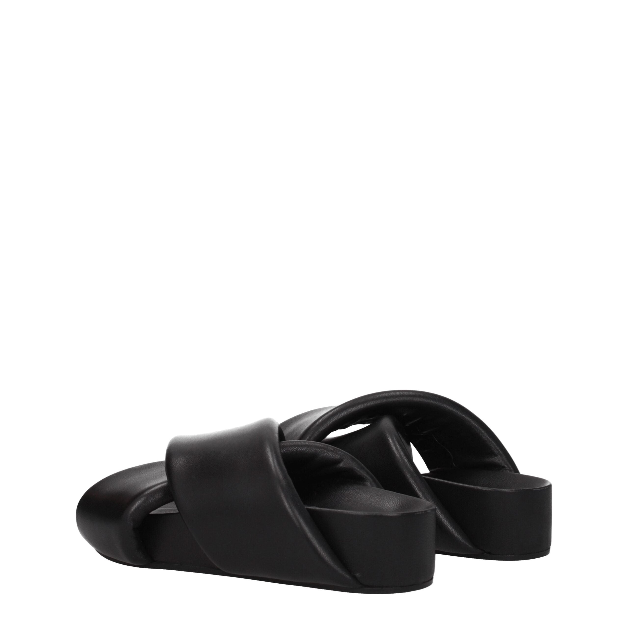 Jil Sander Black Leather Slipper