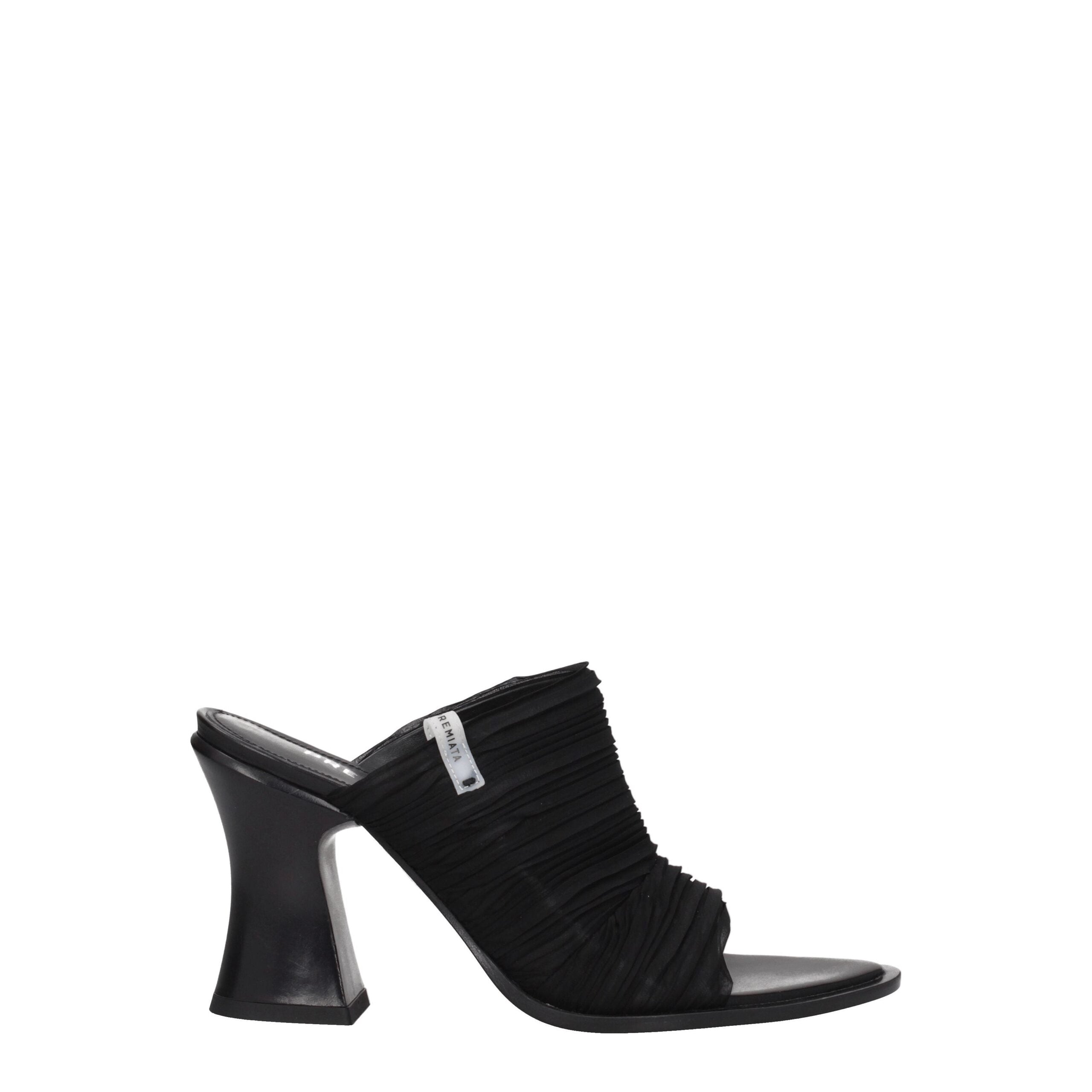 Premiata Black Fabric Sandal