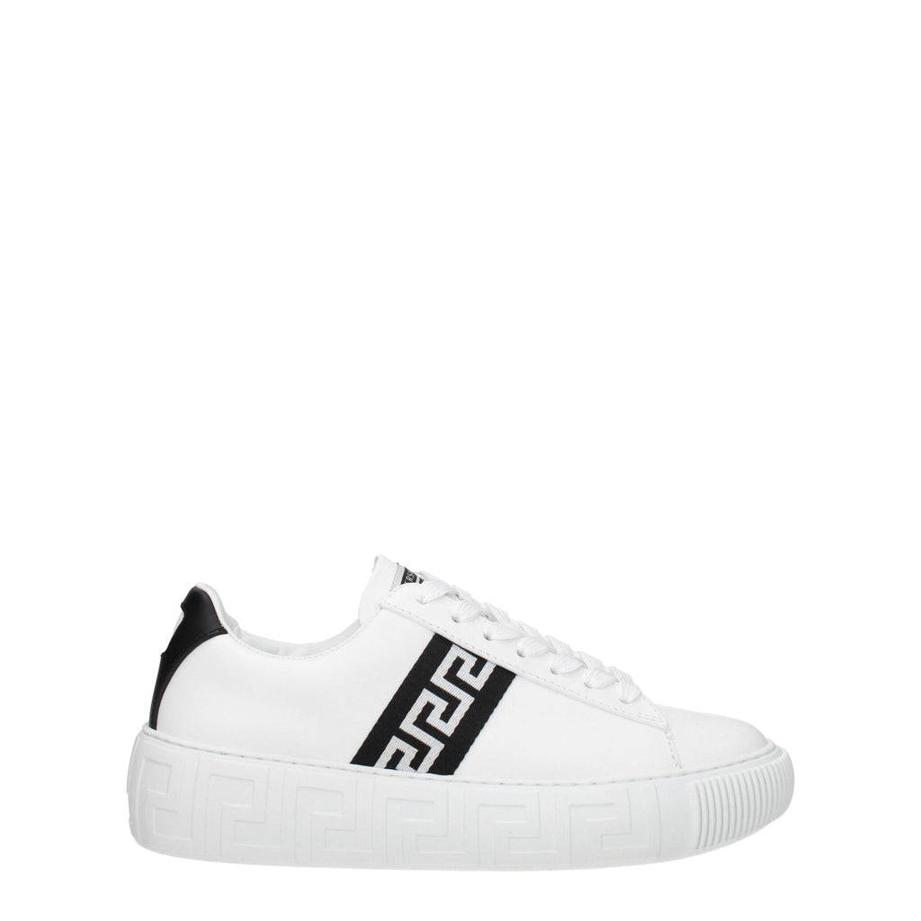 Versace White Leather Sneakers
