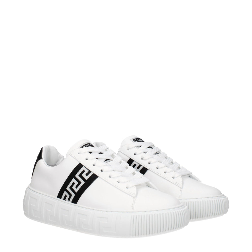 Versace White Leather Sneakers