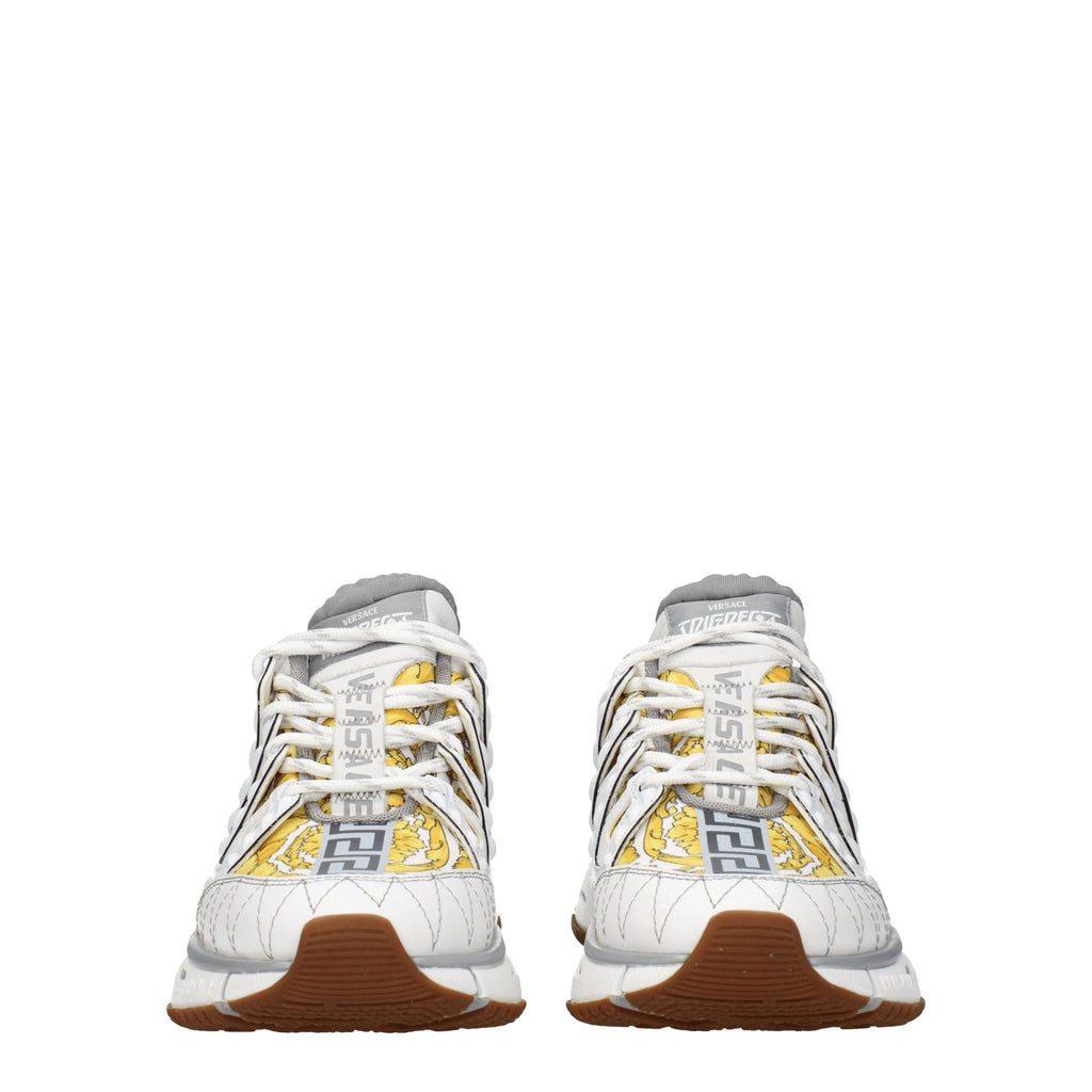 Versace White Fabric Sneakers
