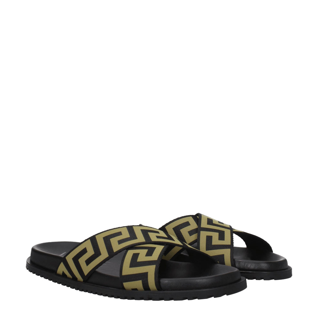 Versace Black Fabric Slipper