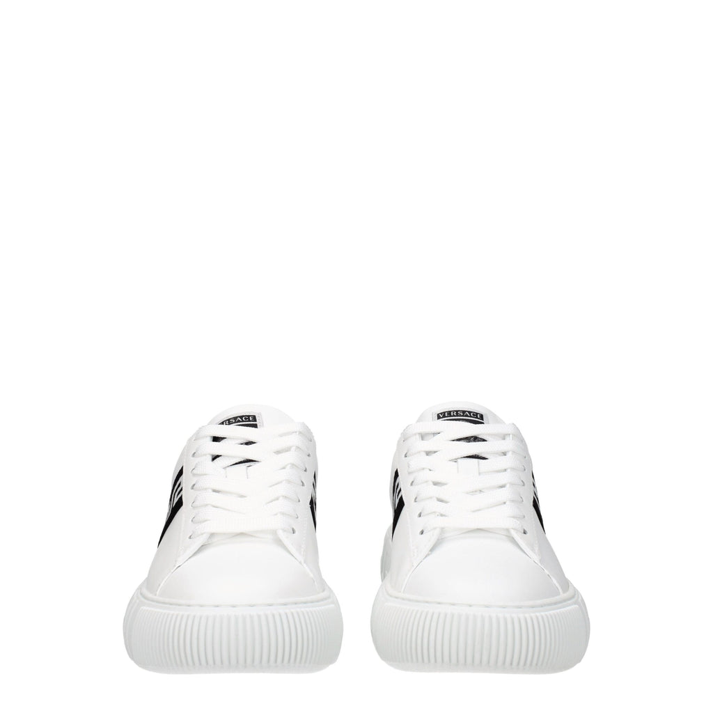 Versace White Leather Sneakers