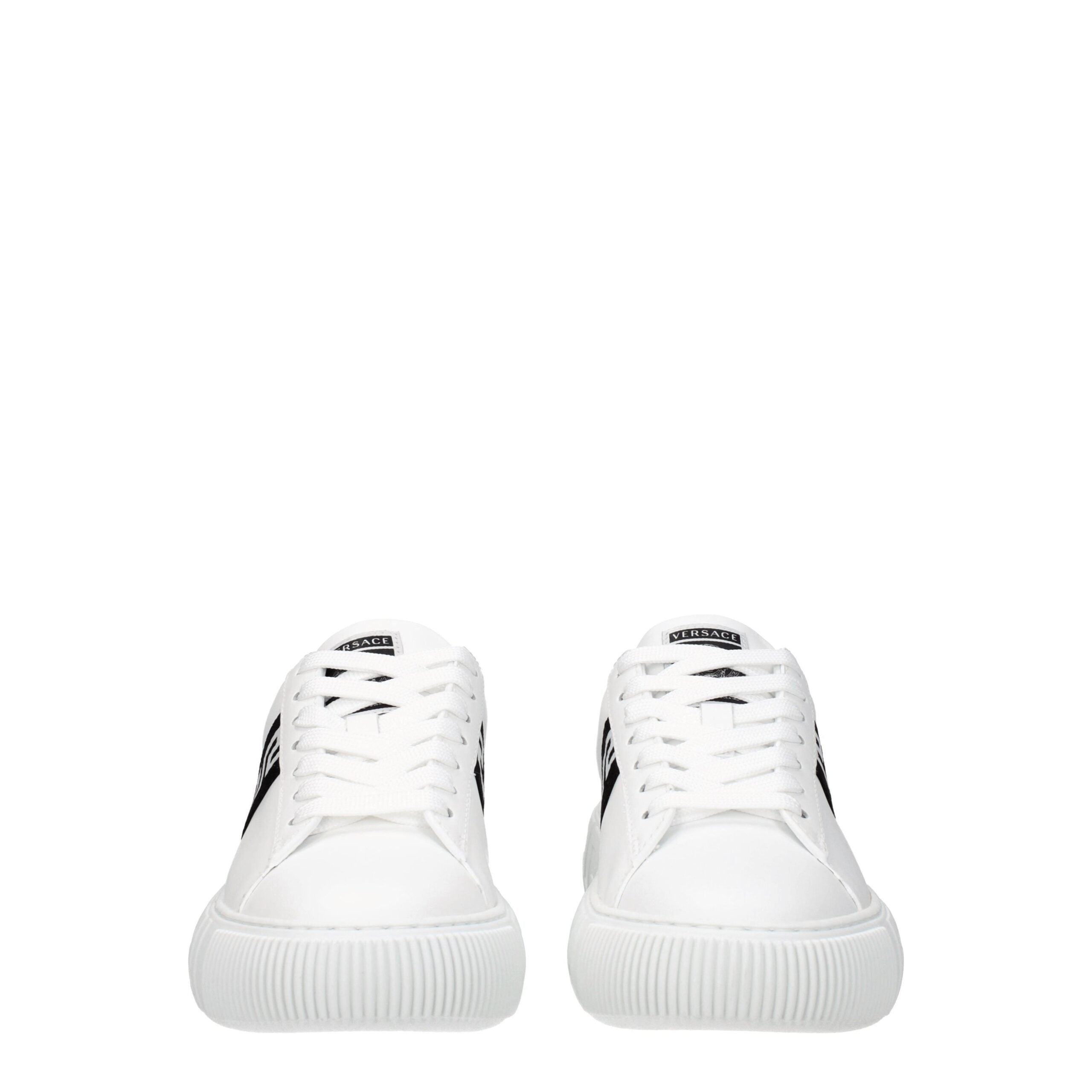 Versace White Leather Sneakers