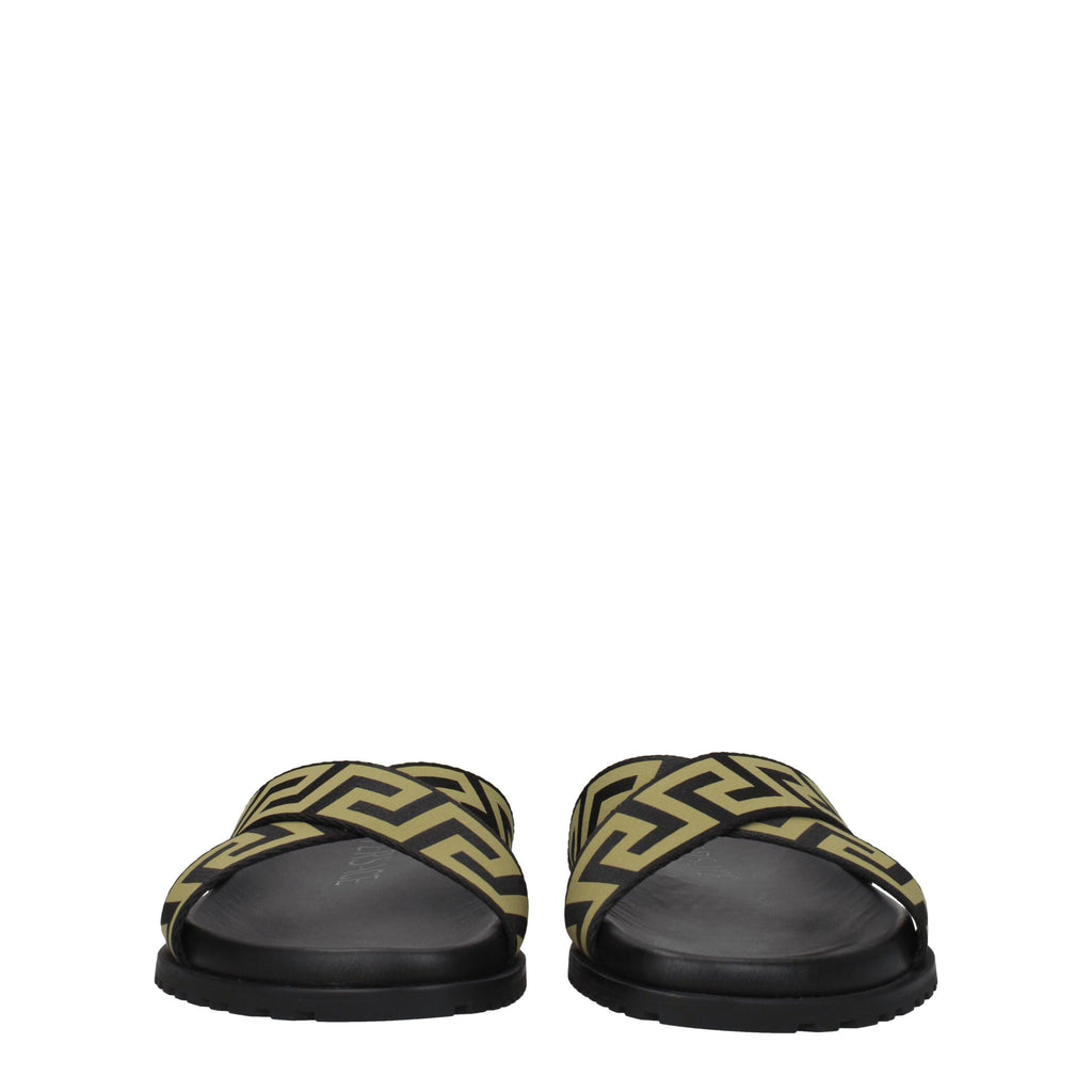 Versace Black Fabric Slipper