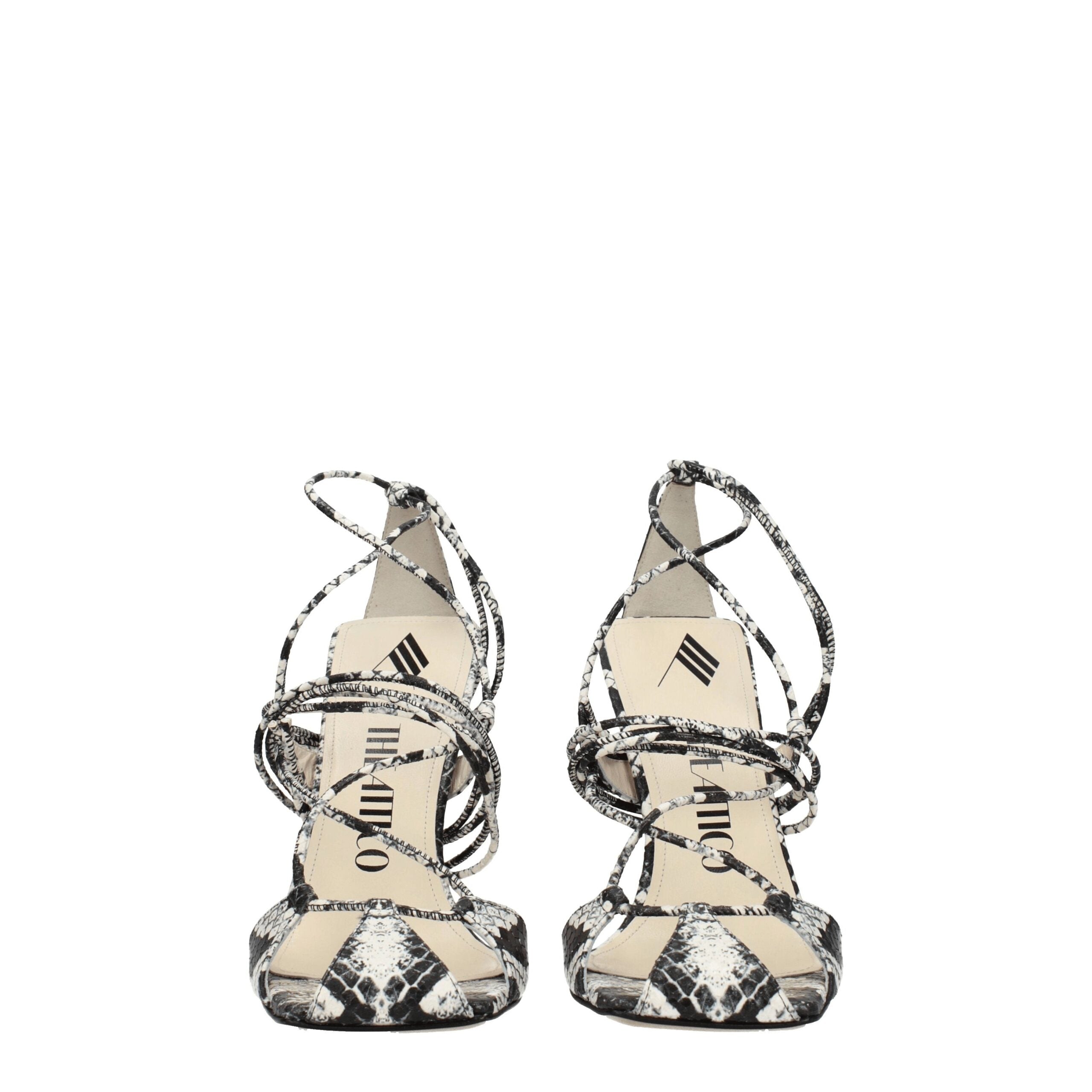 The Attico White Leather Sandal