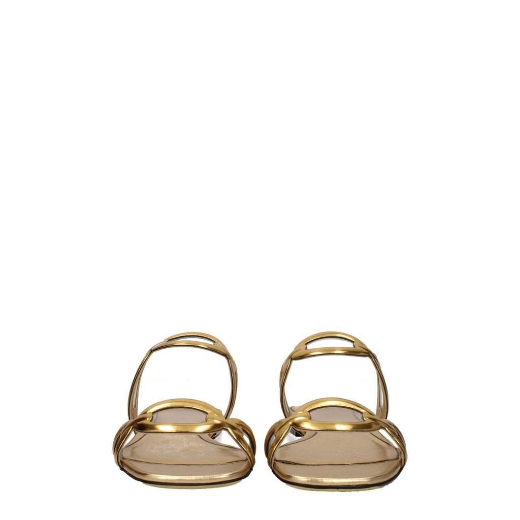 Valentino Garavani Gold Leather Slipper