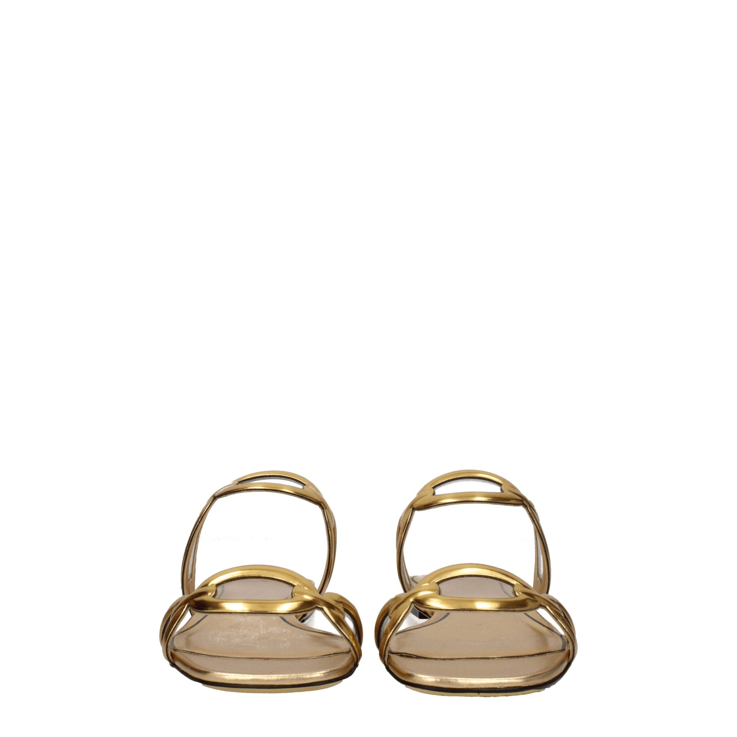 Valentino Garavani Gold Leather Slipper