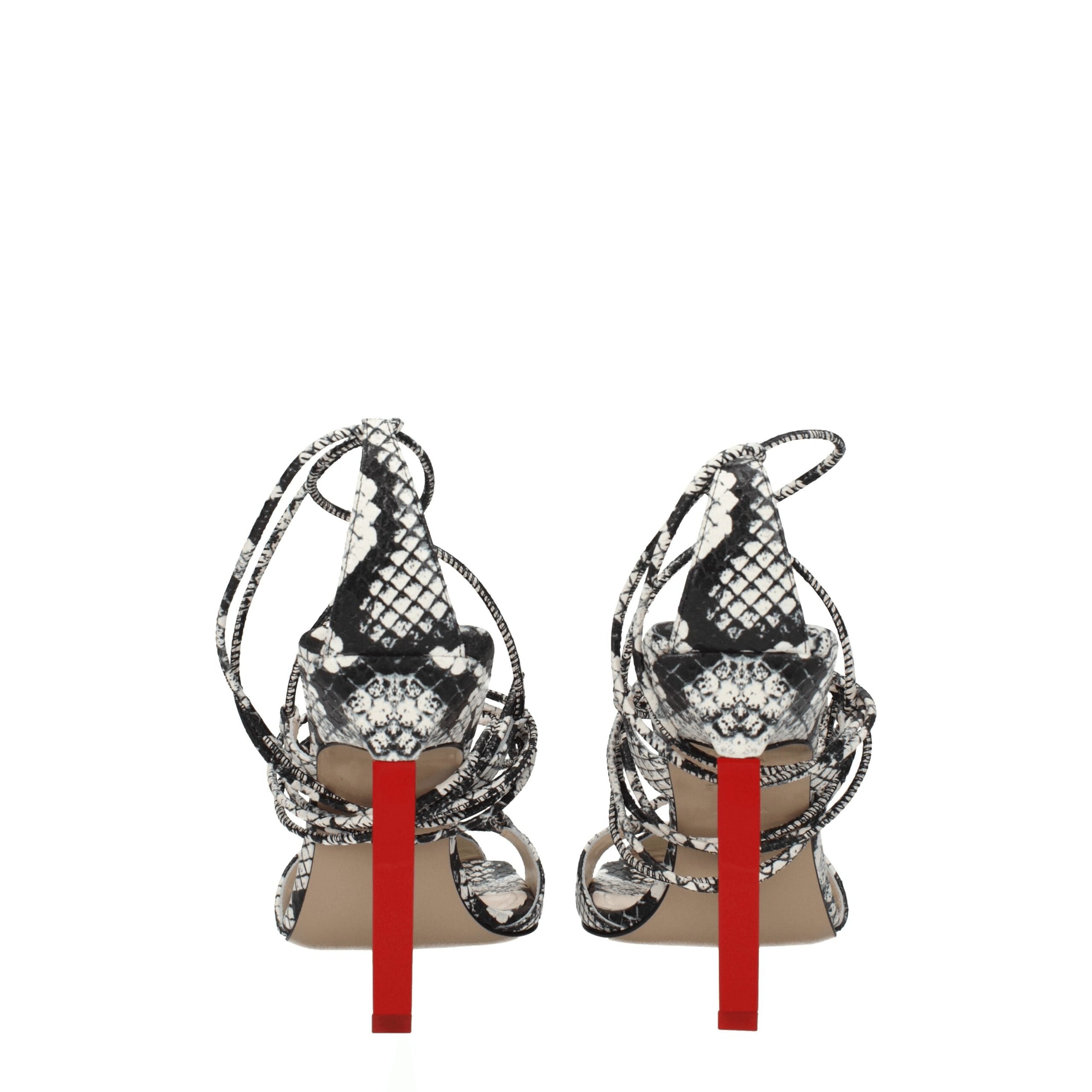 The Attico White Leather Sandal