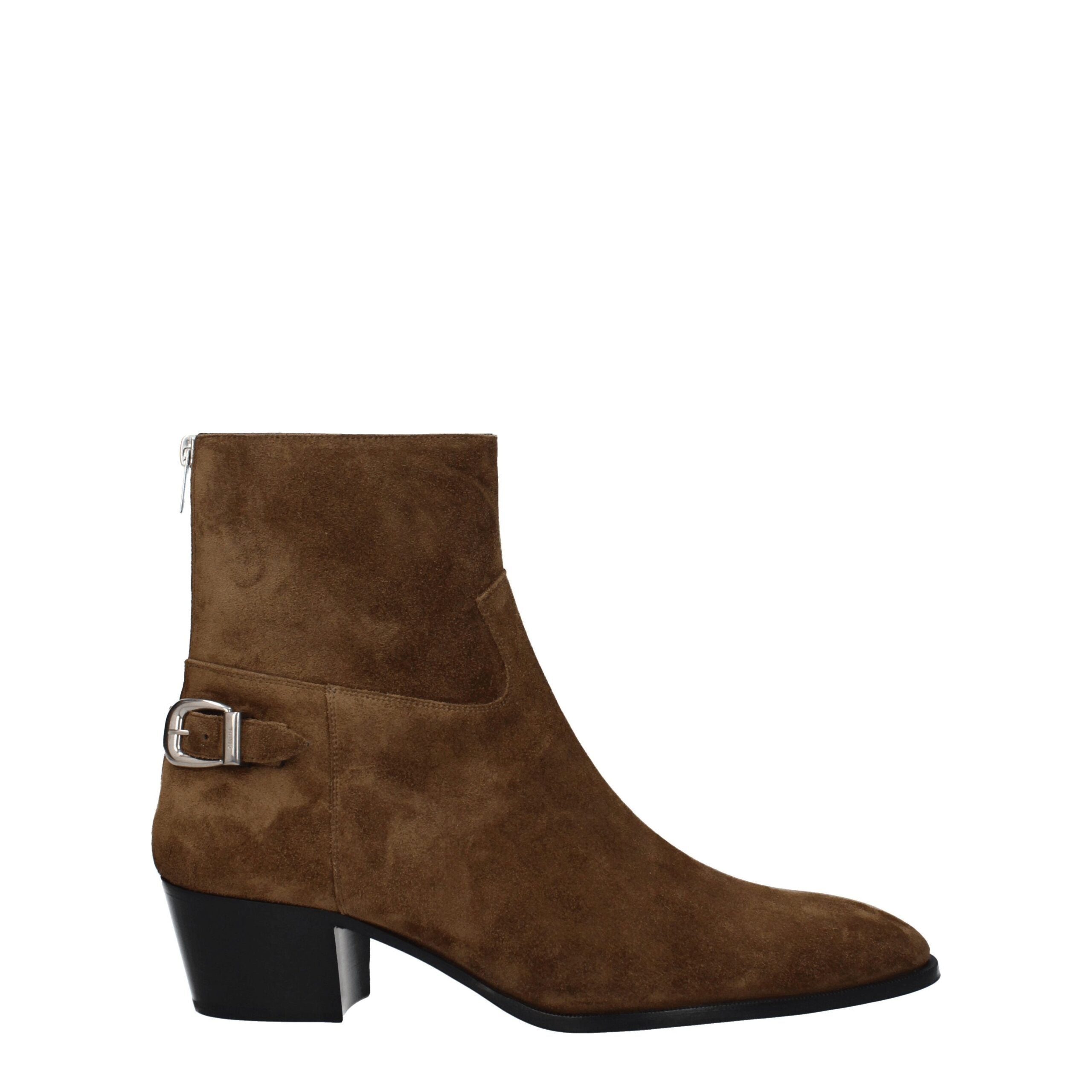 Celine Brown Leather Ankle