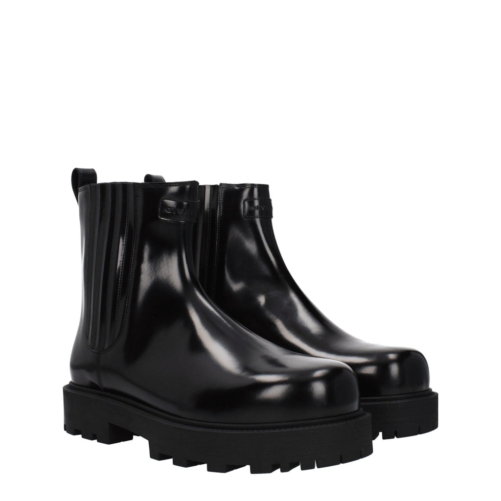 Givenchy Black Leather Ankle