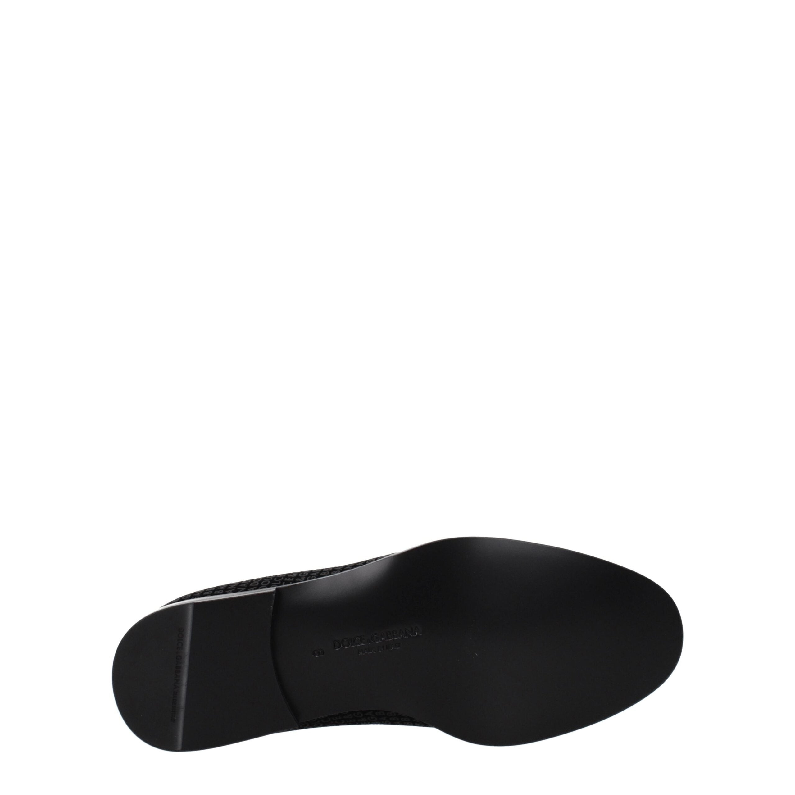 Dolce & Gabbana Black Velvet Slip-On Loafer