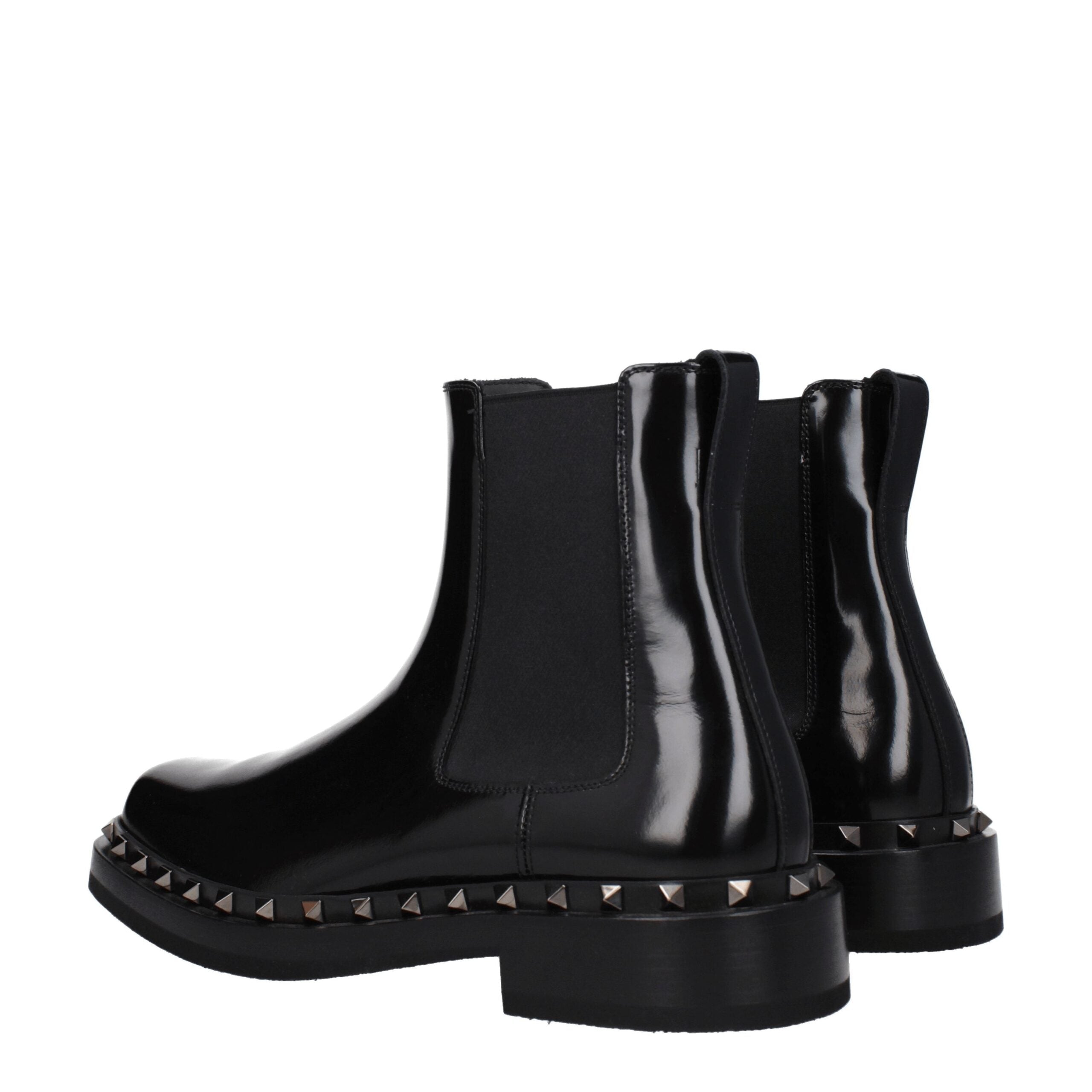 Valentino Garavani Black Leather Ankle